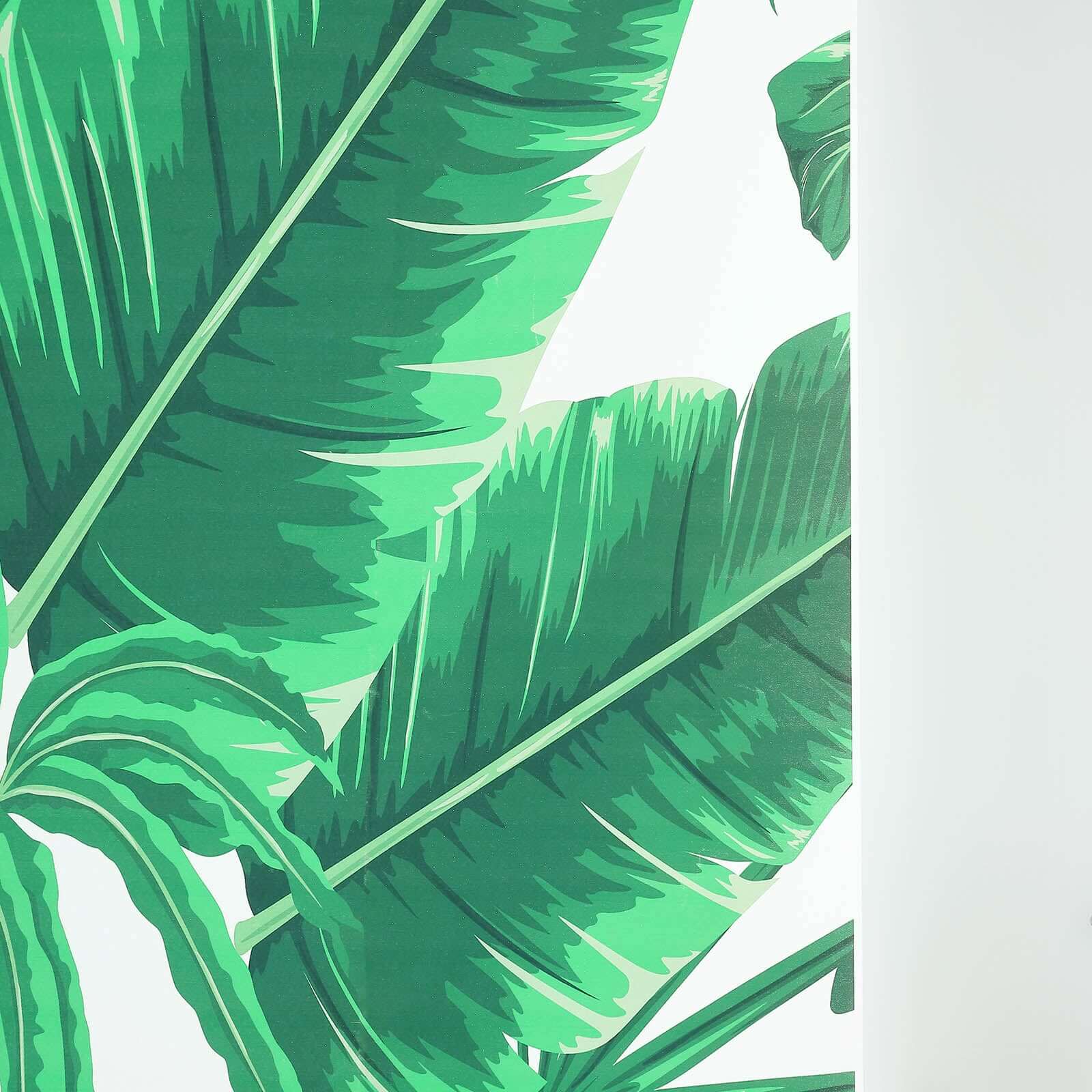 8ftx8ft Green White Tropical Palm Leaf Print Vinyl Photo Backdrop