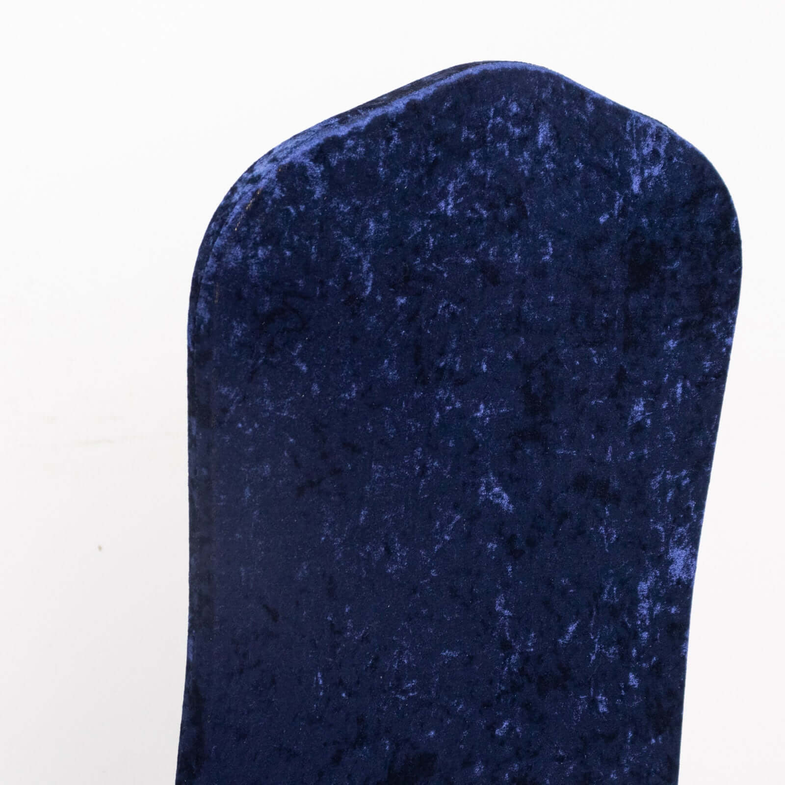 Crushed Velvet Spandex Banquet Chair Cover Fitted Slipcover Navy Blue - Stretch 190GSM Slipcover with Foot Pockets