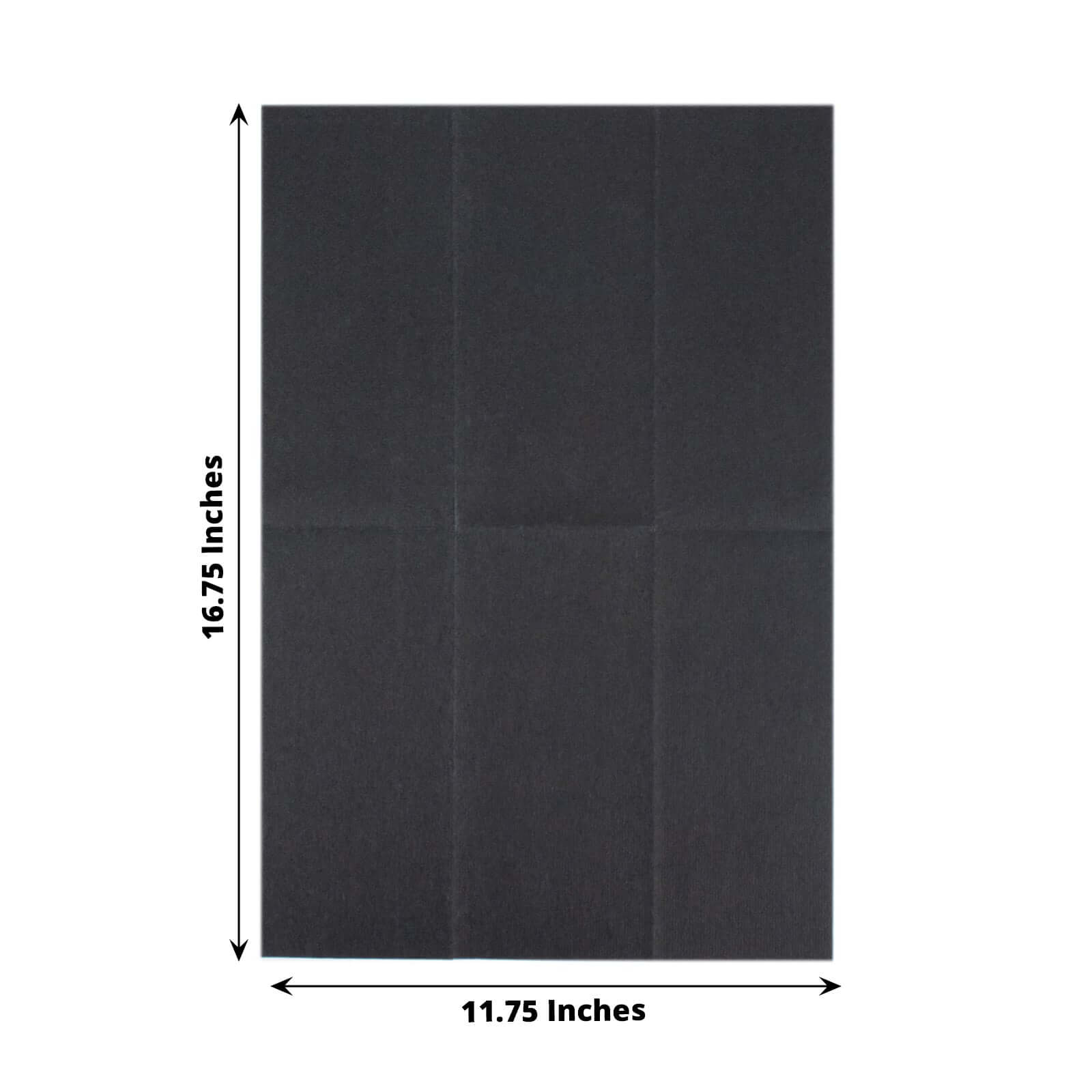 20-Pack Paper Linen-Like Napkins Black - Disposable Hygienic Airlaid Guest Towels 8.5x4