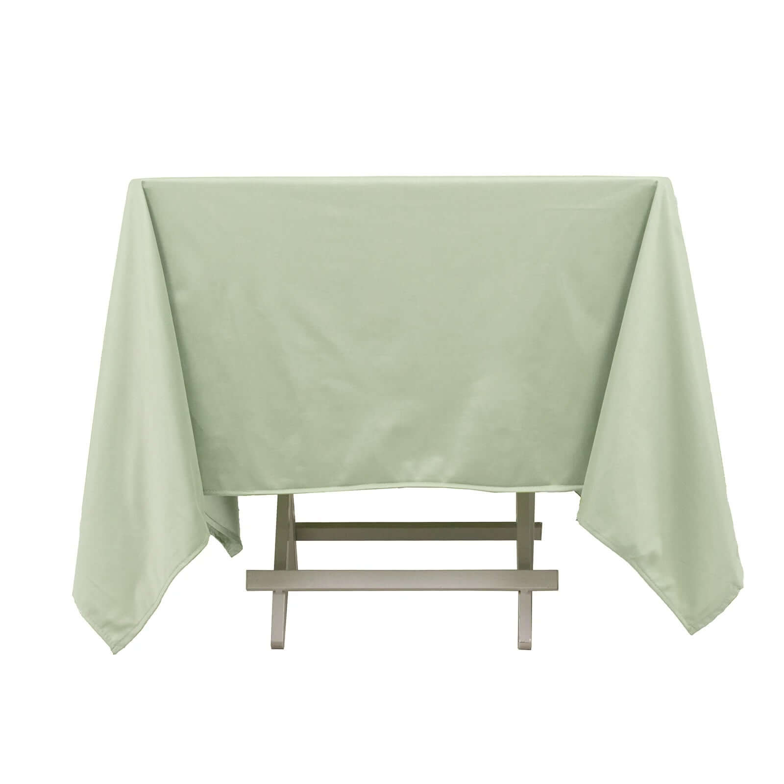 Premium Scuba Square 70x70 Tablecloth Sage Green - Wrinkle Free & Stain Resistant Table Cover