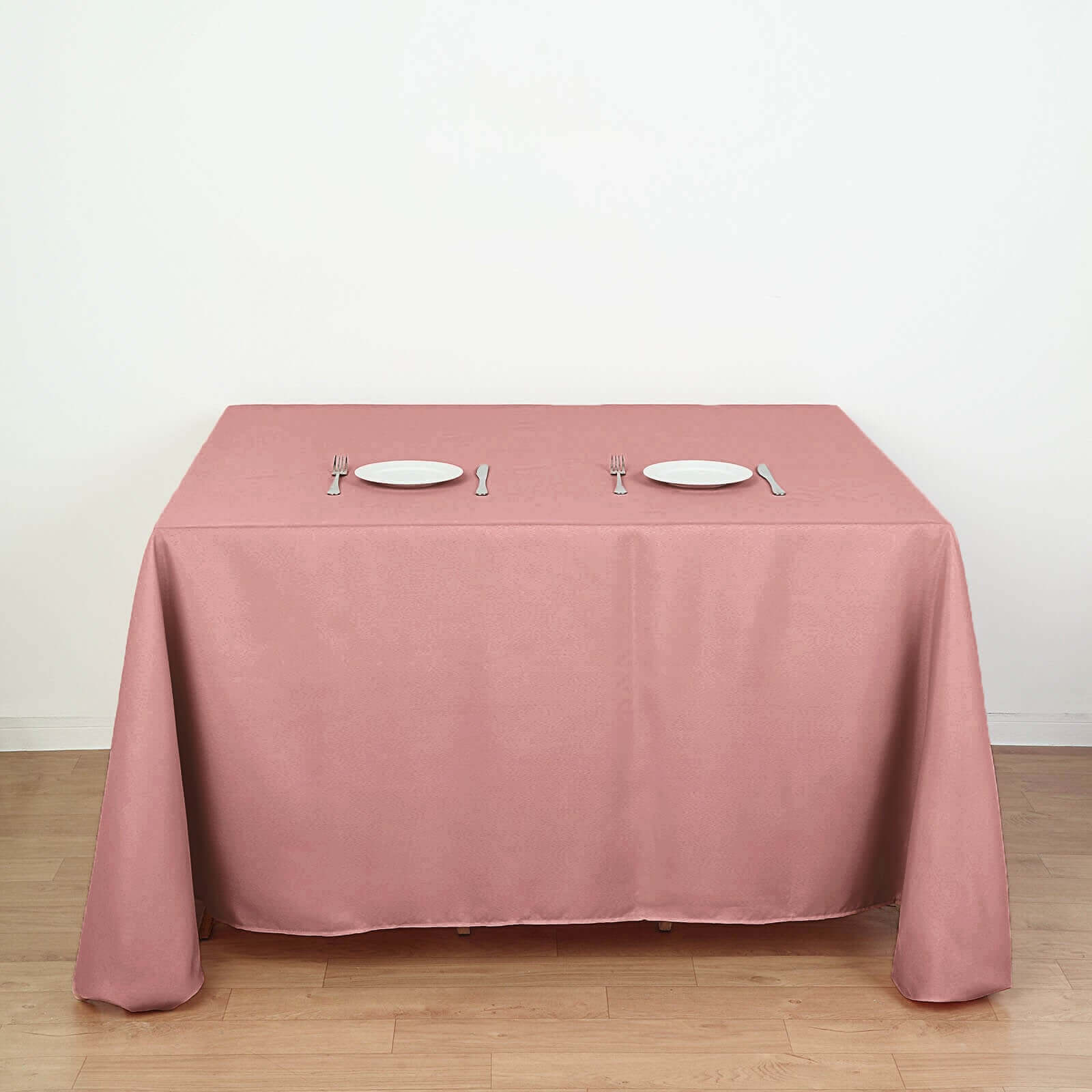 Polyester Square 90x90 Tablecloth Dusty Rose - Wrinkle-Resistant & Durable Table Cover