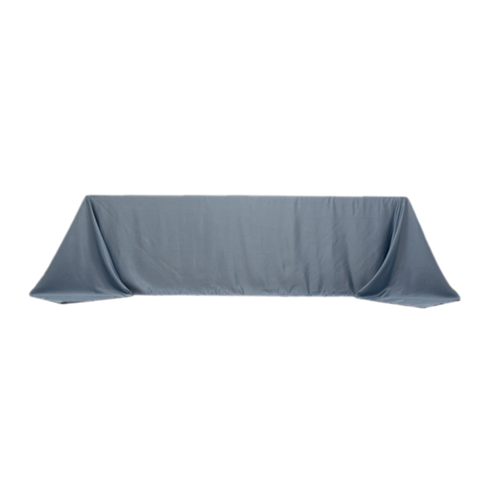 Lamour Satin 90x156 Rectangle Tablecloth Dusty Blue - Luxurious, Soft Seamless Table Cover