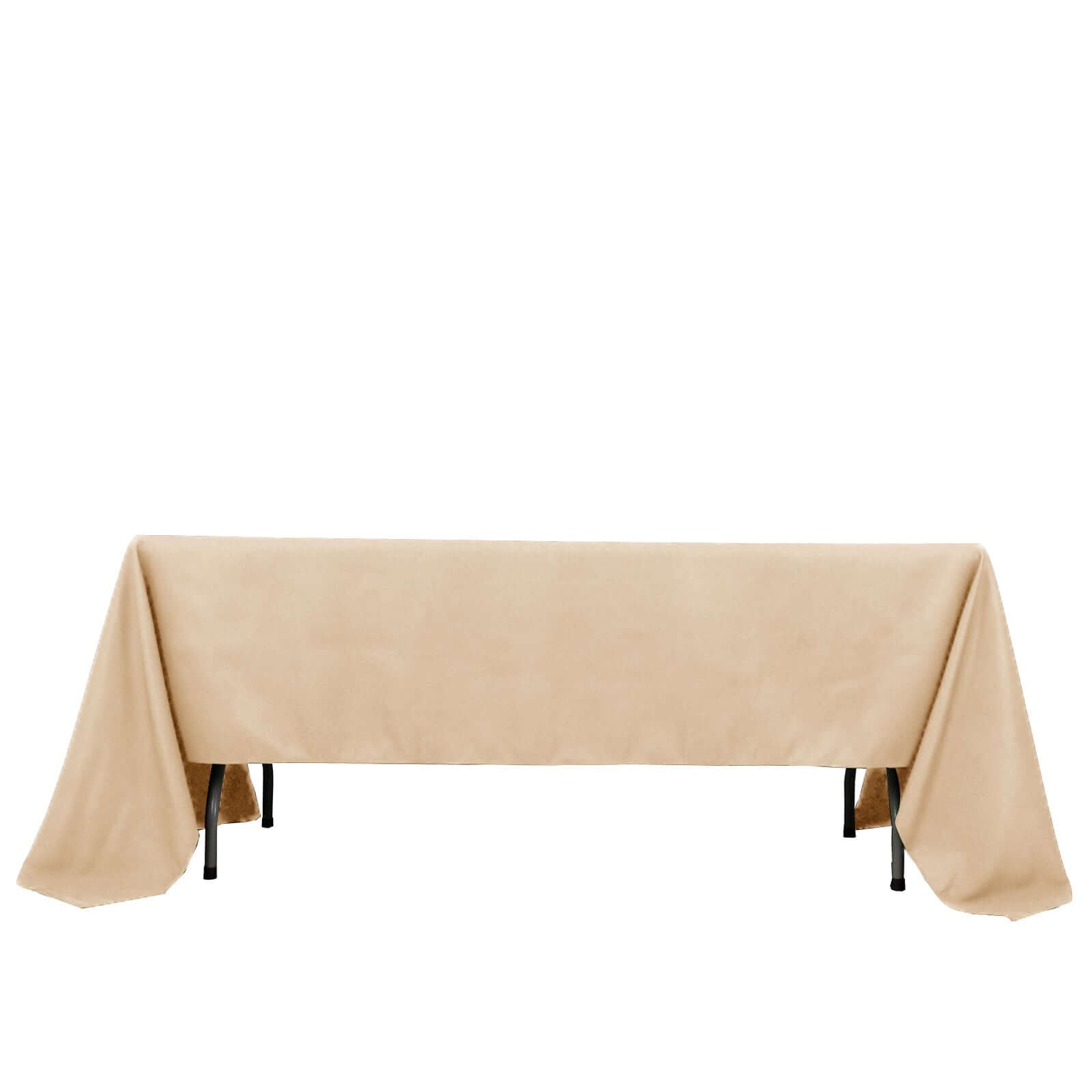 Premium Polyester 60x126 Rectangle Tablecloth Beige - Stain-Resistant 220GSM Finish Table Cover