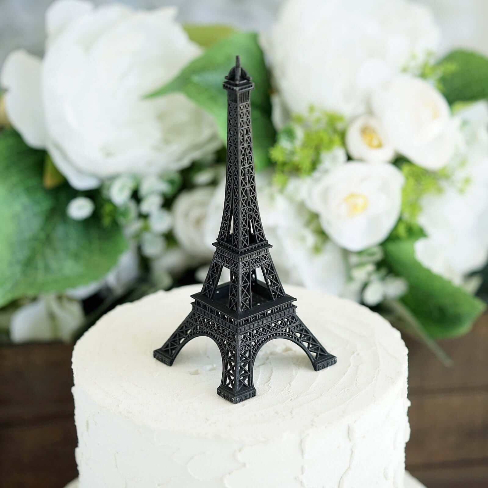 Eiffel Tower Table Centerpiece Metal Black - Stylish Decorative Cake Topper for Parties & Gatherings 6