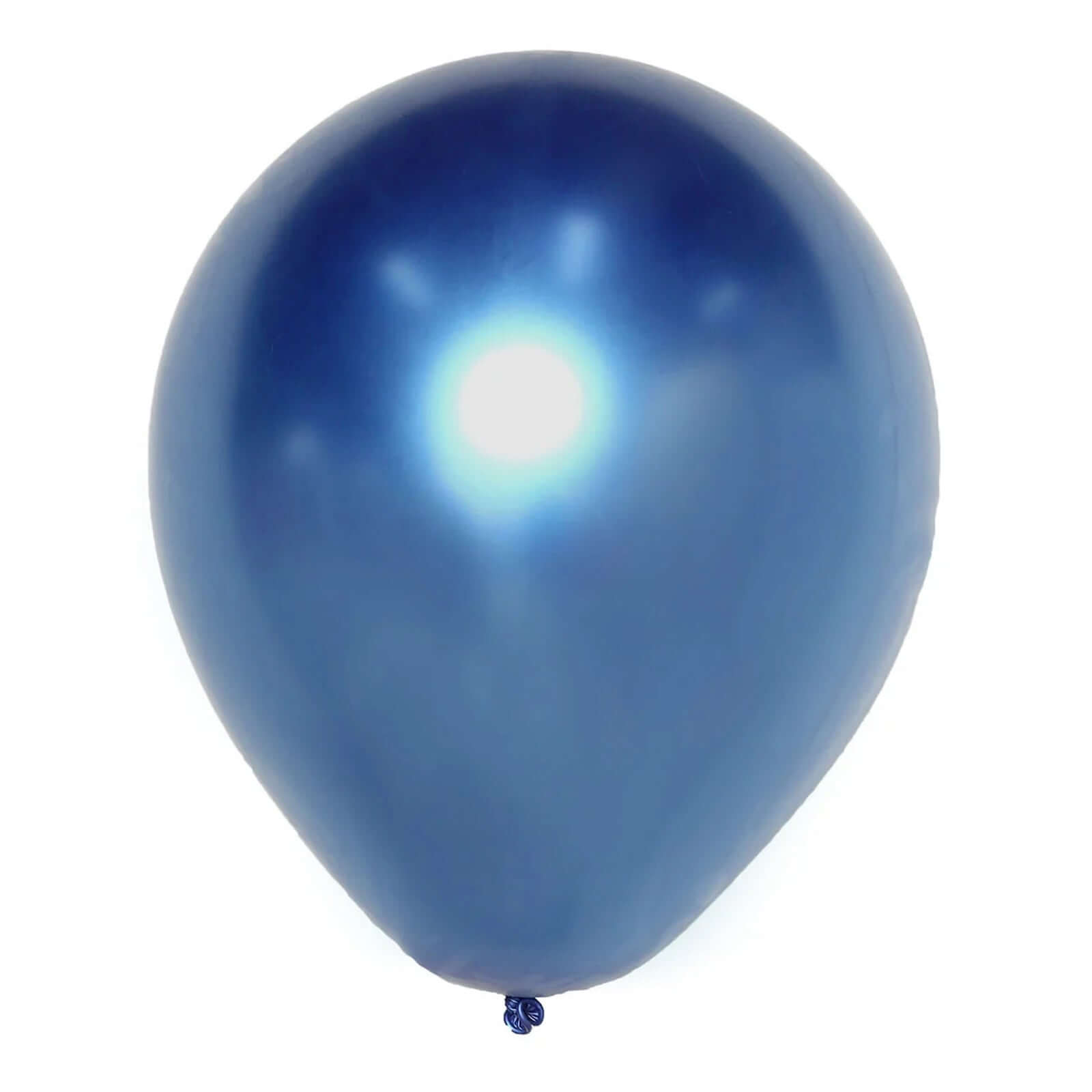 5 Pack 18 Metallic Chrome Royal Blue Latex Helium or Air Balloons