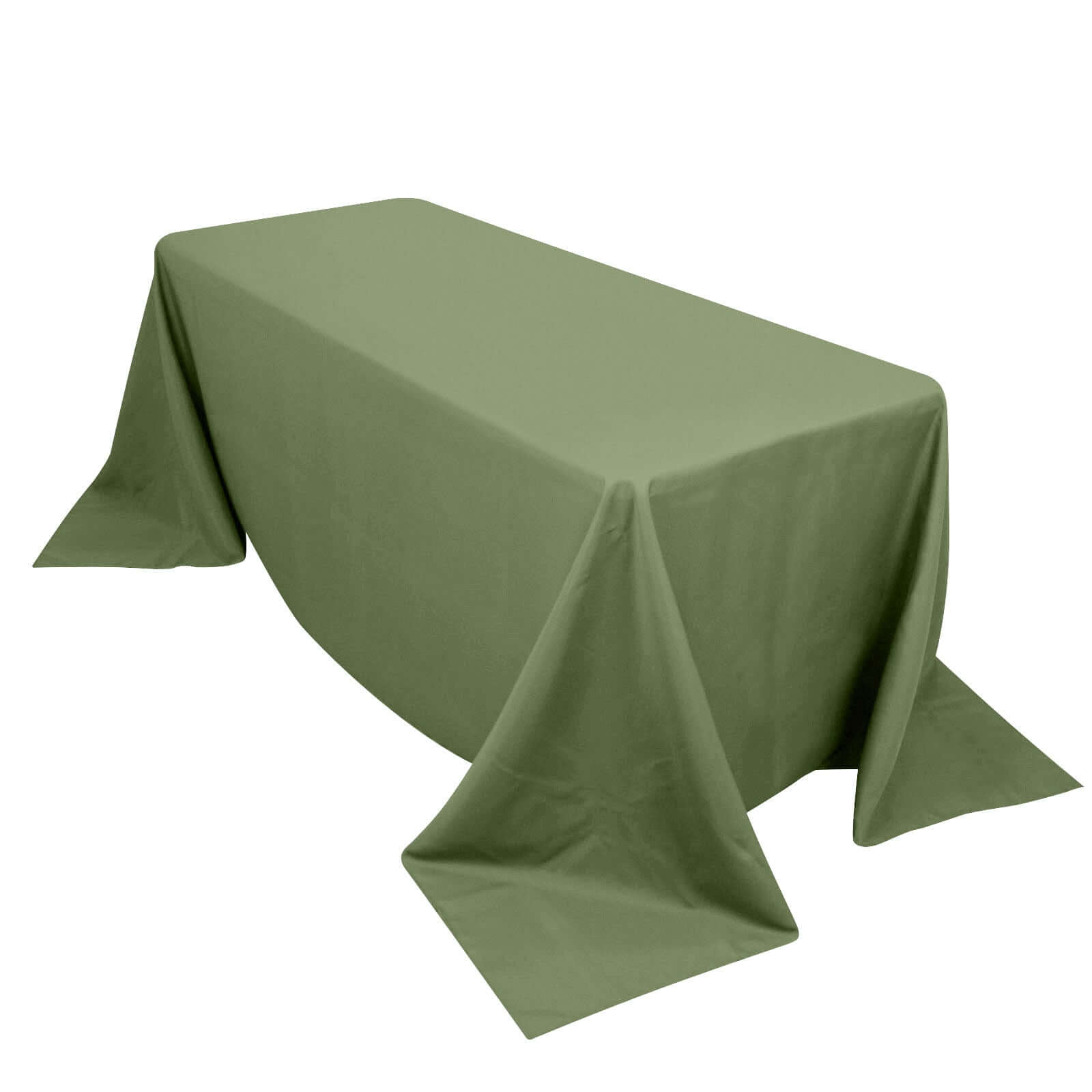 Premium Polyester 90x132 Rectangle Tablecloth Dusty Sage Green - Seamless 220GSM Stain-Resistant Table Cover