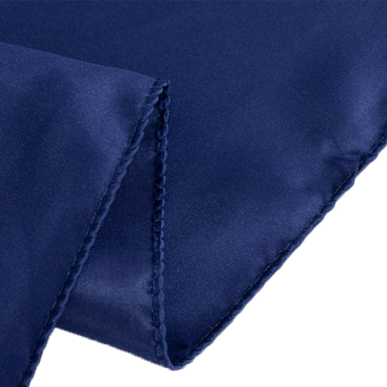 Lamour Satin 72x72 Table Overlay Square Tablecloth Navy Blue - Smooth Finish Table Topper
