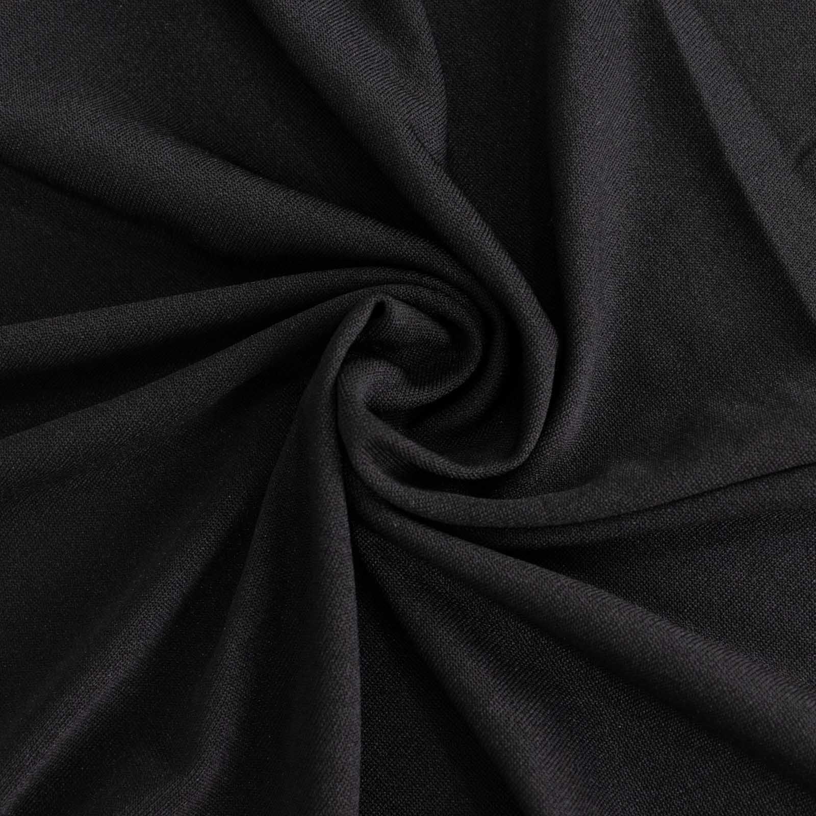 Stretch Spandex 6ft Round Tablecloth Black - Durable Form-Fitting Table Cover