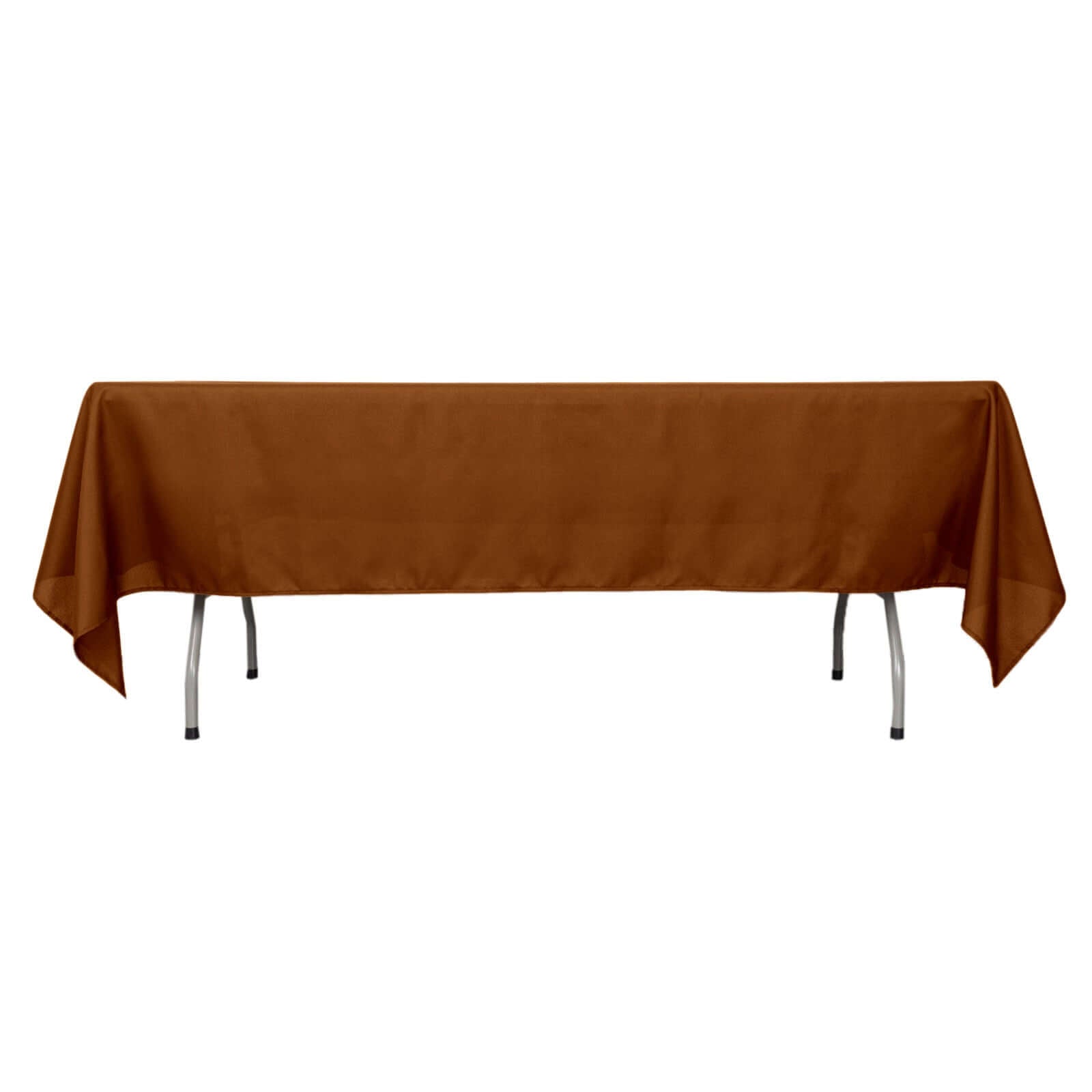 Polyester 60x102 Rectangle Tablecloth Cinnamon Brown - Durable and Stylish Table Cover