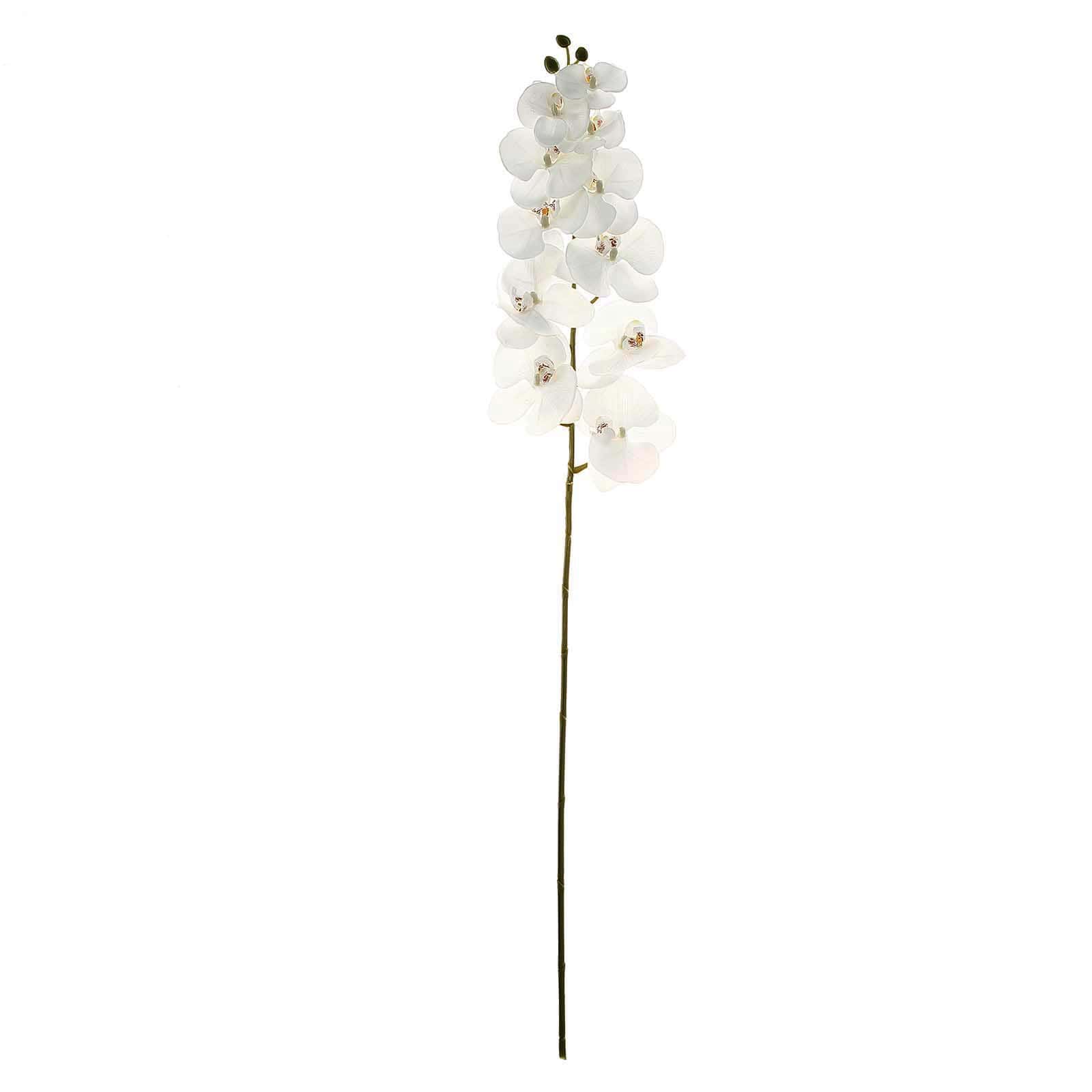 2 Stems 40 Tall White Artificial Silk Orchid Flower Bouquets