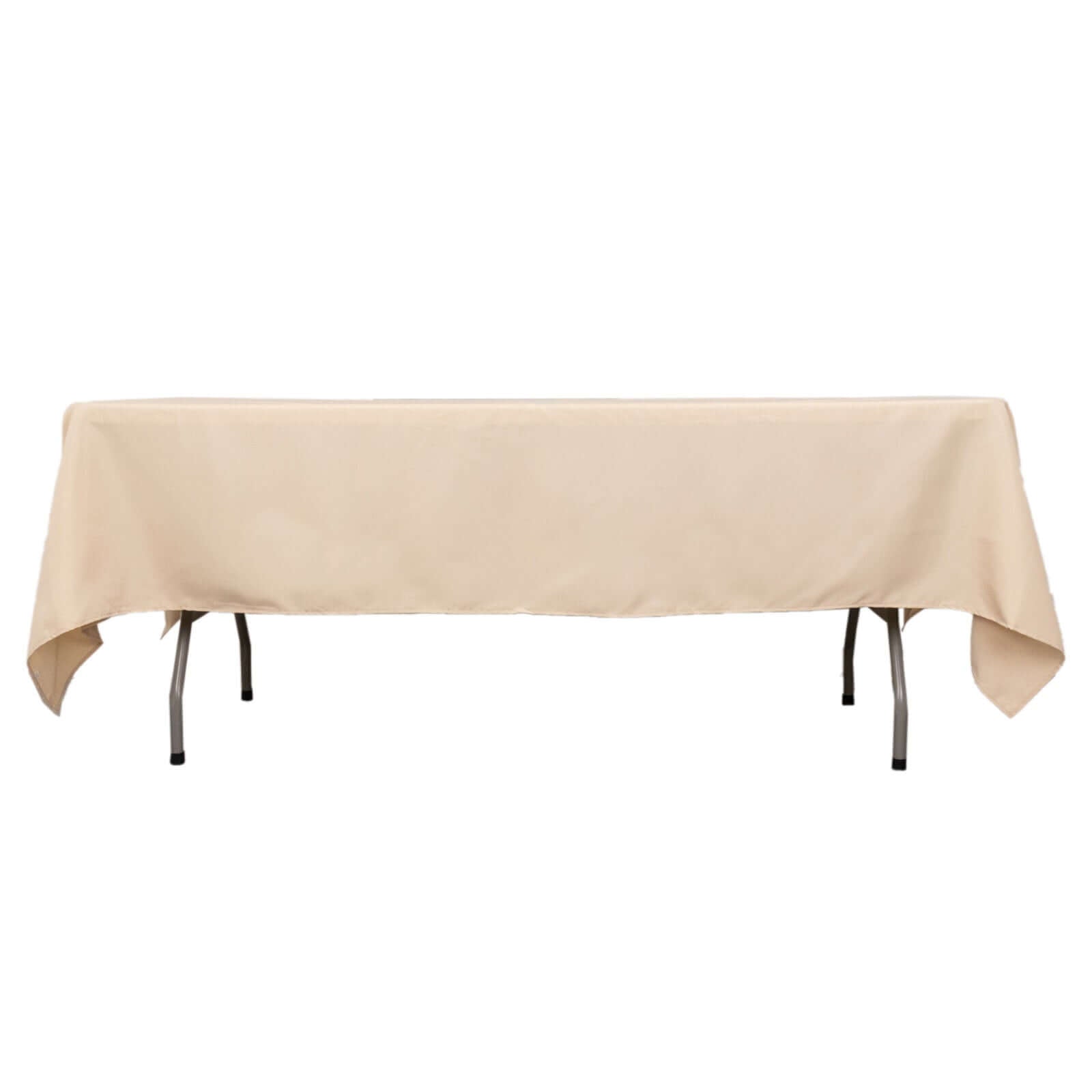 Premium Polyester 60x102 Rectangle Tablecloth Beige - Durable 220GSM Wrinkle-Resistant Table Cover