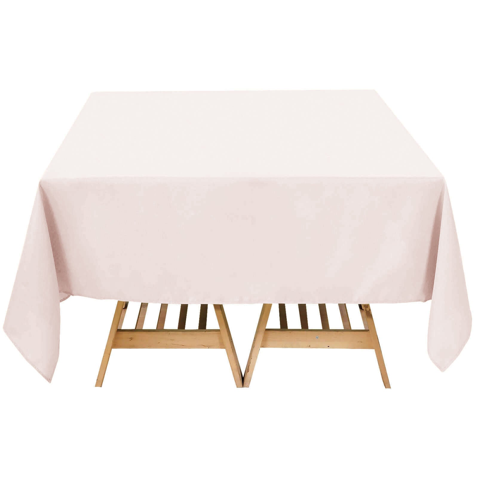 Premium Polyester Square Tablecloth 70x70 Blush 220GSM Wrinkle-Resistant Table Cover