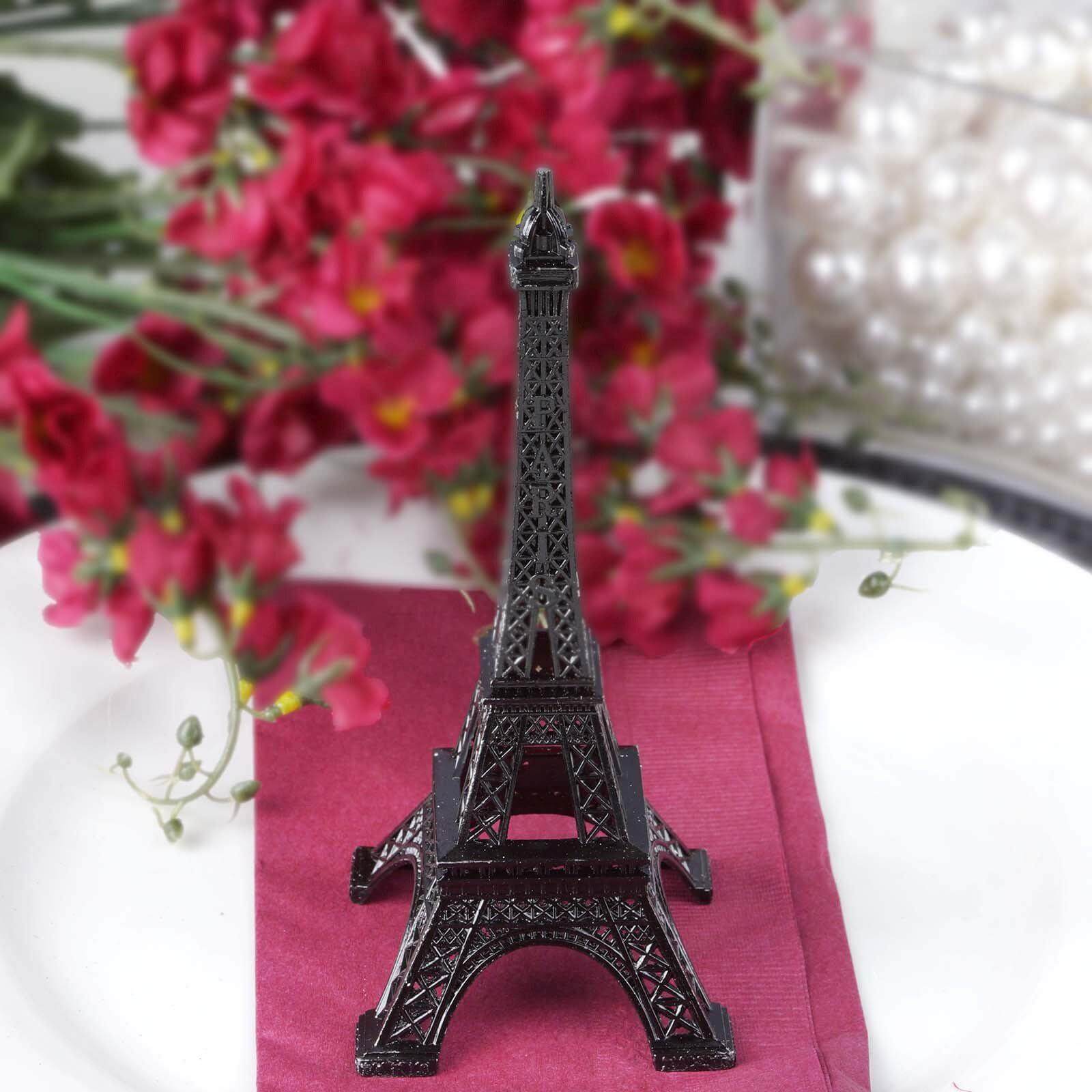 Eiffel Tower Table Centerpiece Metal Black - Stylish Decorative Cake Topper for Parties & Gatherings 6