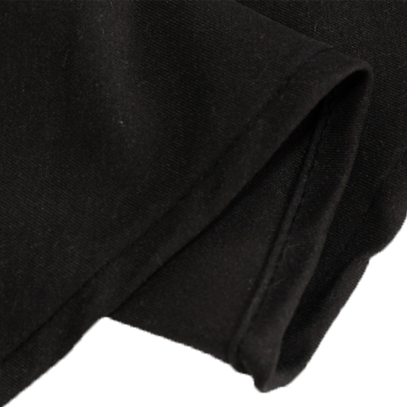 Cotton Blend 90 Round Tablecloth Black - Wrinkle-Resistant Table Cover