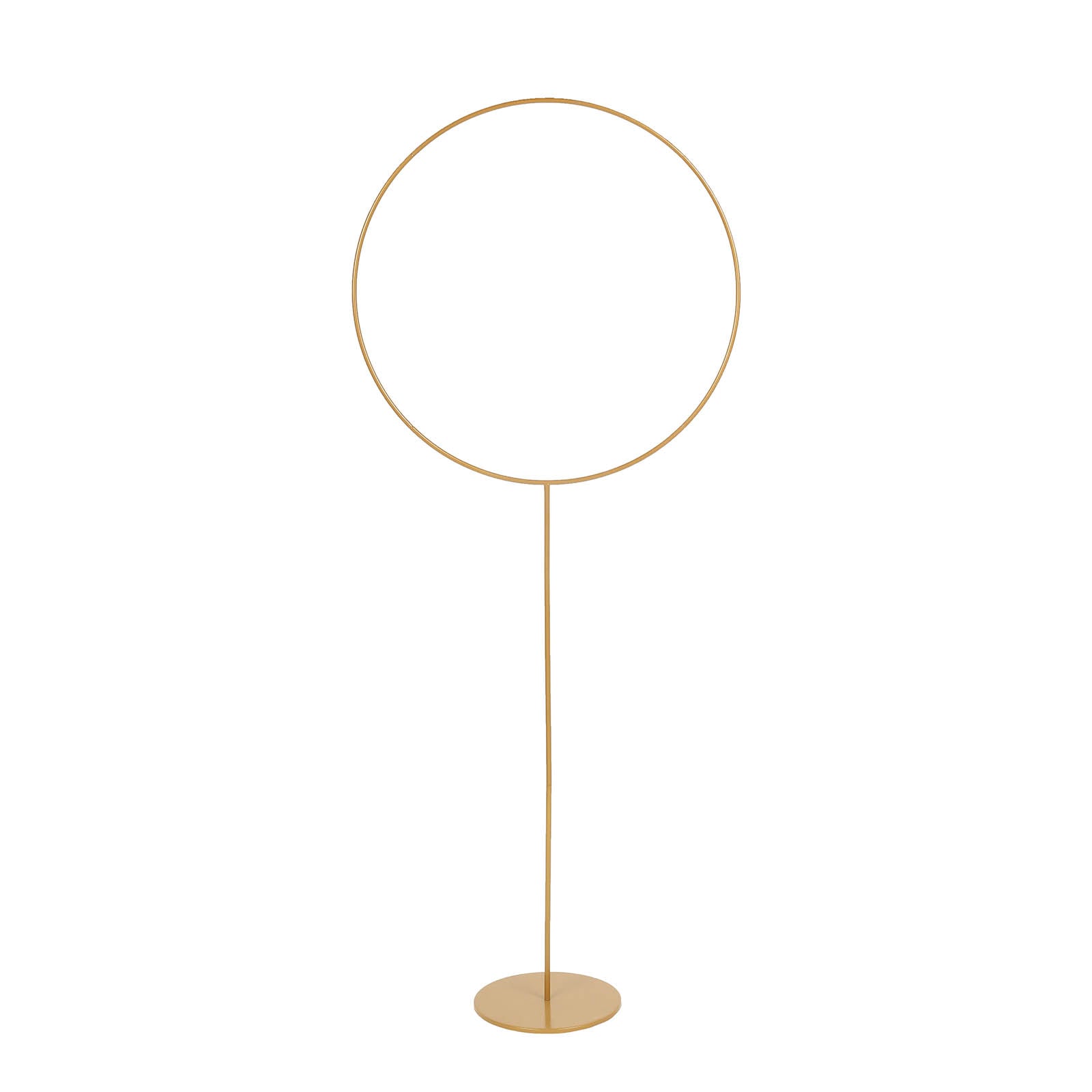 7ft Gold Balloon Column With Hoop Flower Pillar Stand, Metal Arch Table Centerpiece - Height Adjustable