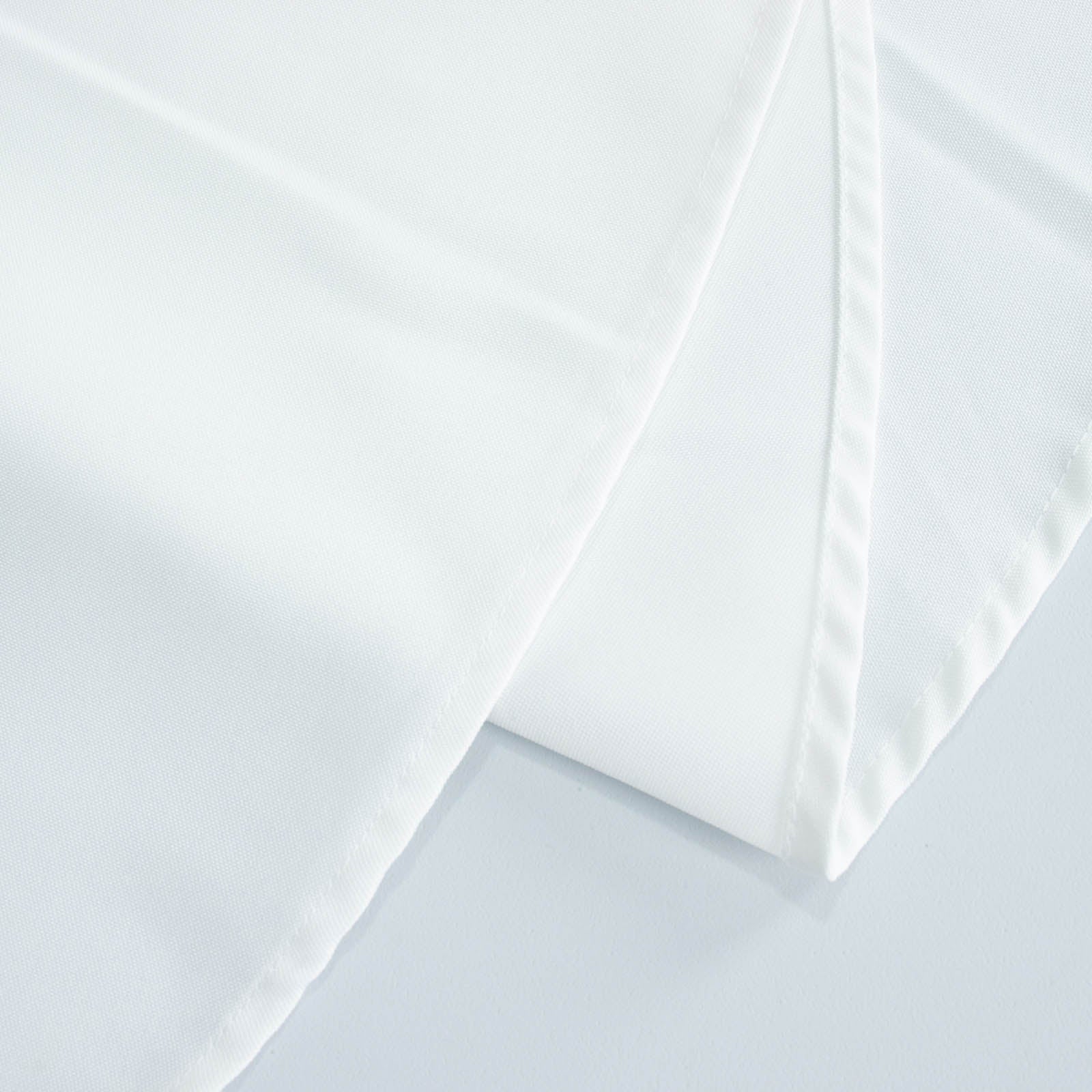 Fire Retardant Premium Polyester 90 Round Tablecloth White - Stylish High-Performance Table Cover for Large Gatherings