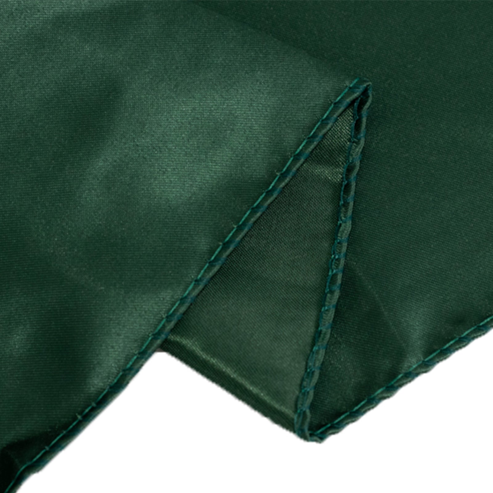 Lamour Satin 72x72 Table Overlay Square Tablecloth Hunter Emerald Green - Smooth Finish Table Topper