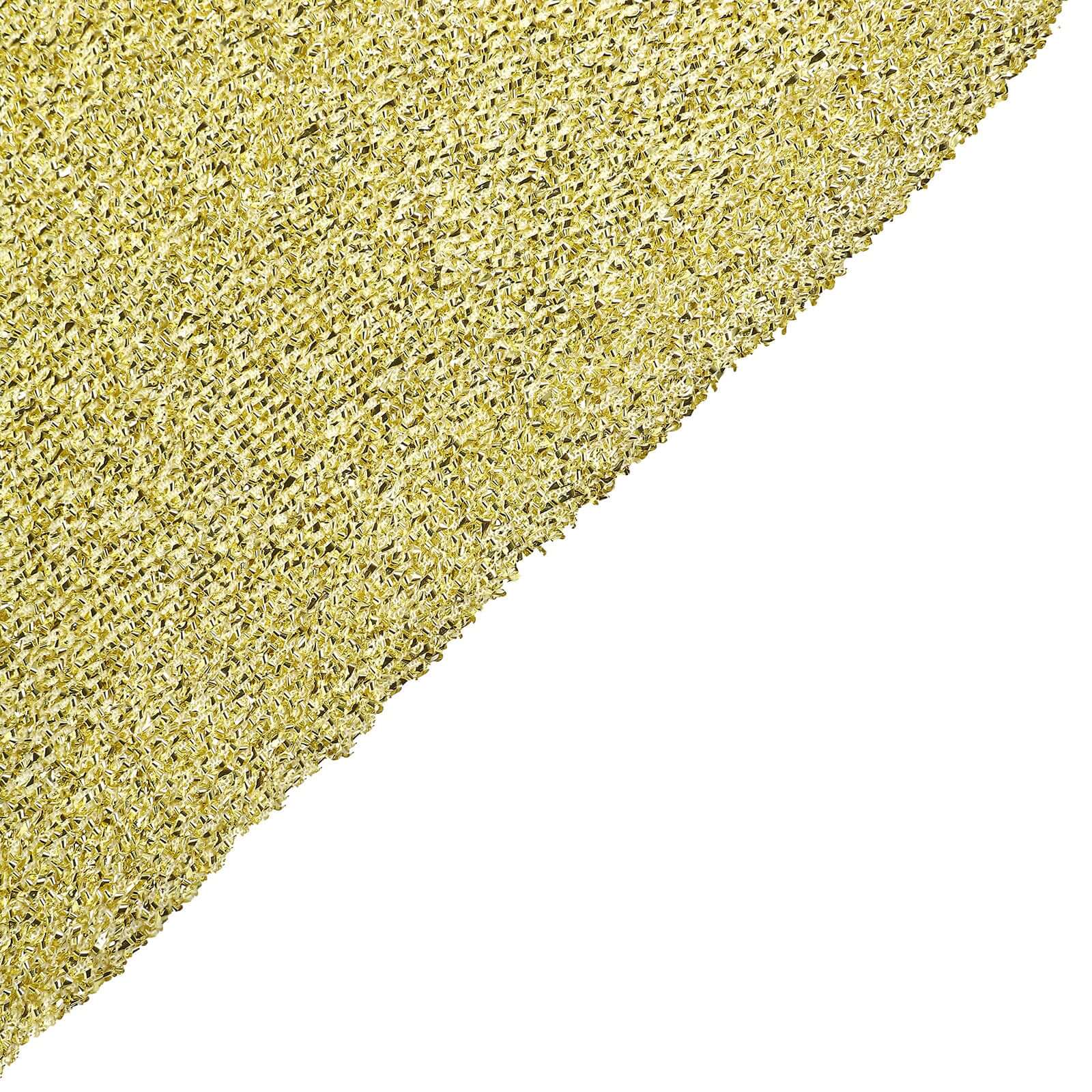 8ftx7ft Champagne Metallic Shimmer Tinsel Spandex Hexagon Wedding Arbor Cover, 2-Sided Backdrop