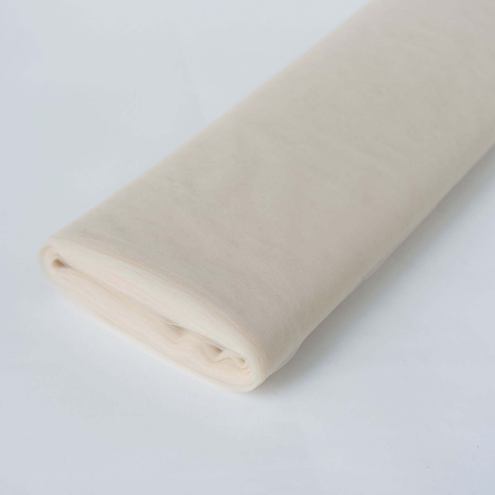 54x40 Yards Beige Tulle Fabric Bolt, DIY Crafts Sheer Fabric Roll