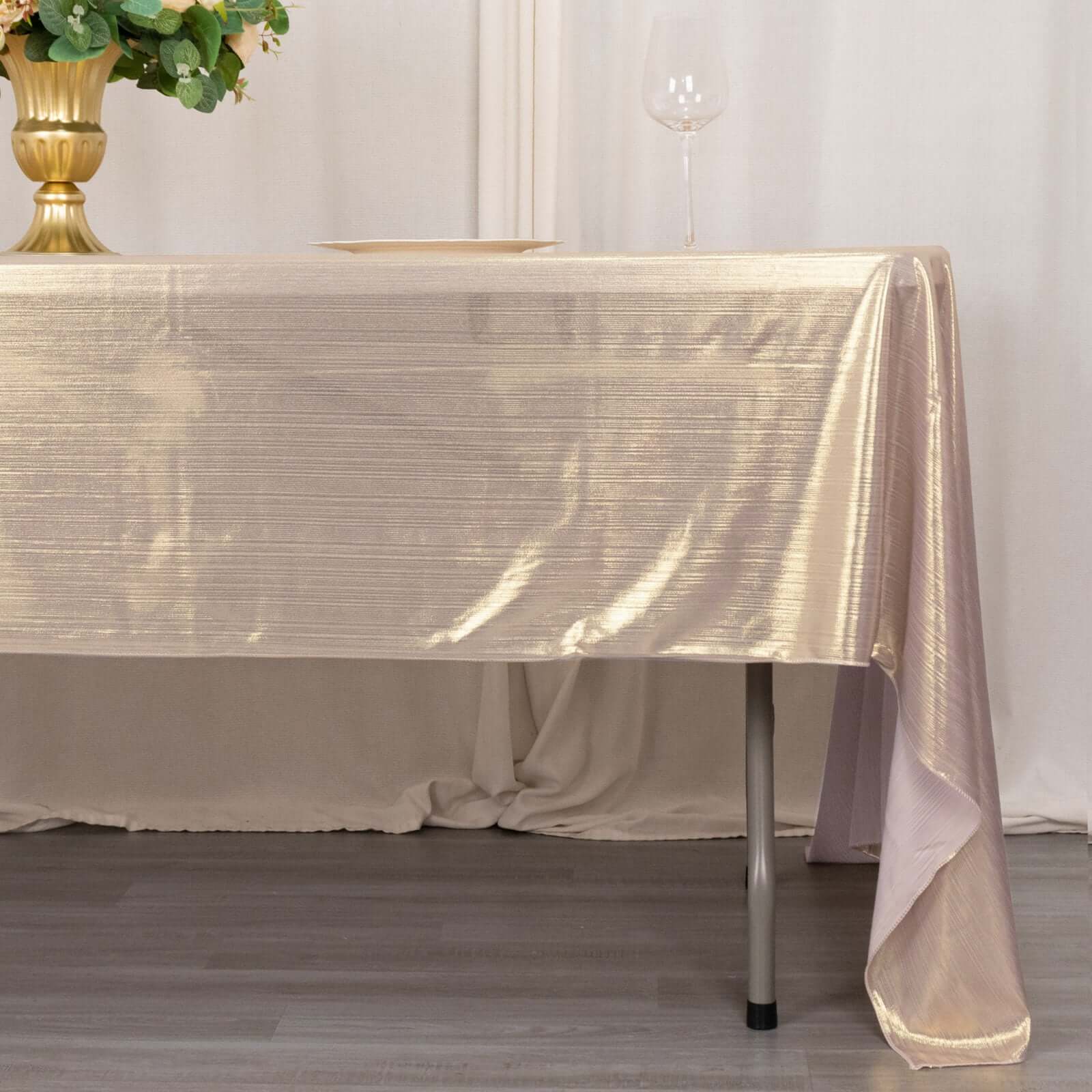 Sequin Dots Polyester 60x126 Rectangle Tablecloth Shimmering Blush - Wrinkle Free & Sparkling Table Cover