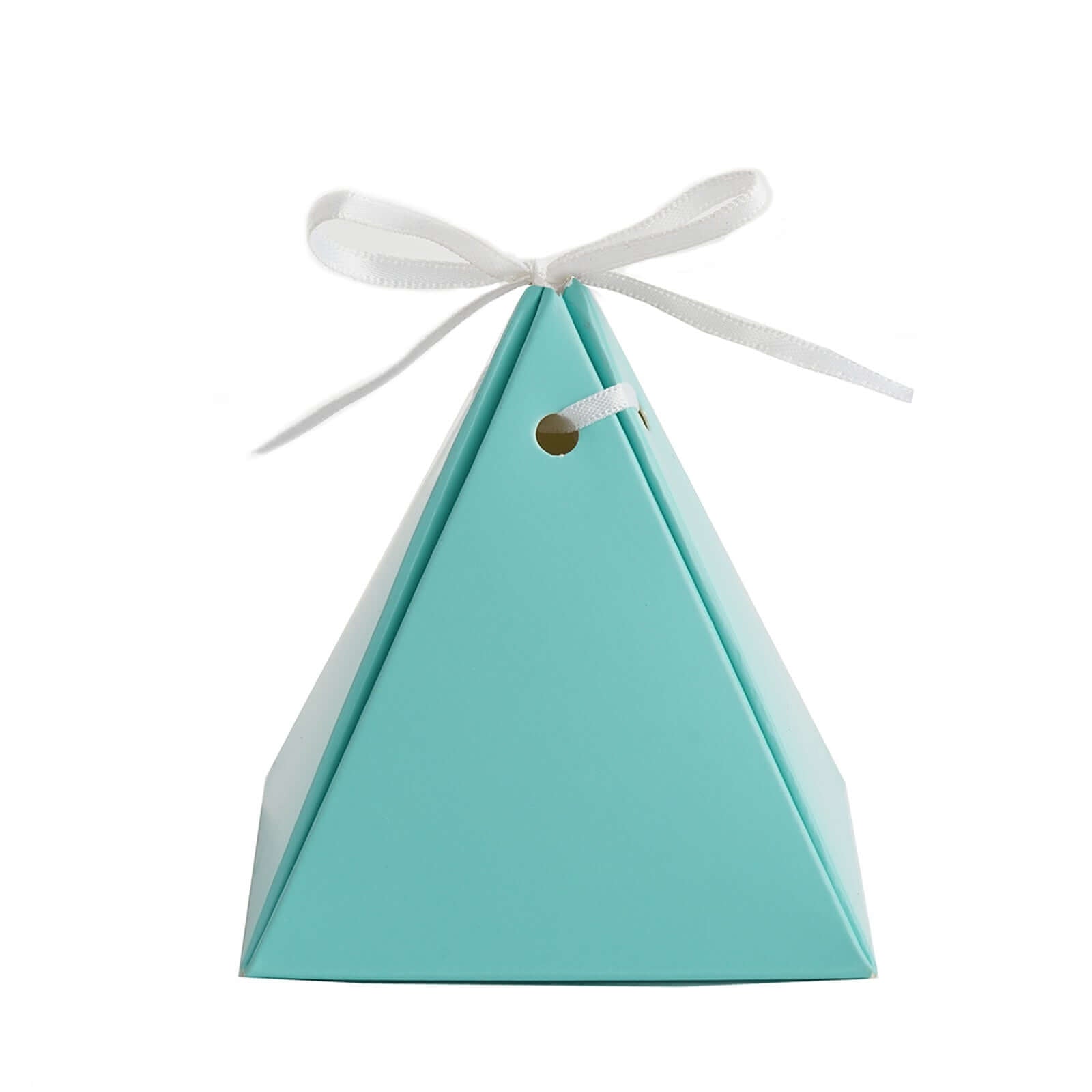 25 Pack Turquoise Pyramid Shape Wedding Party Favor Candy Gift Boxes