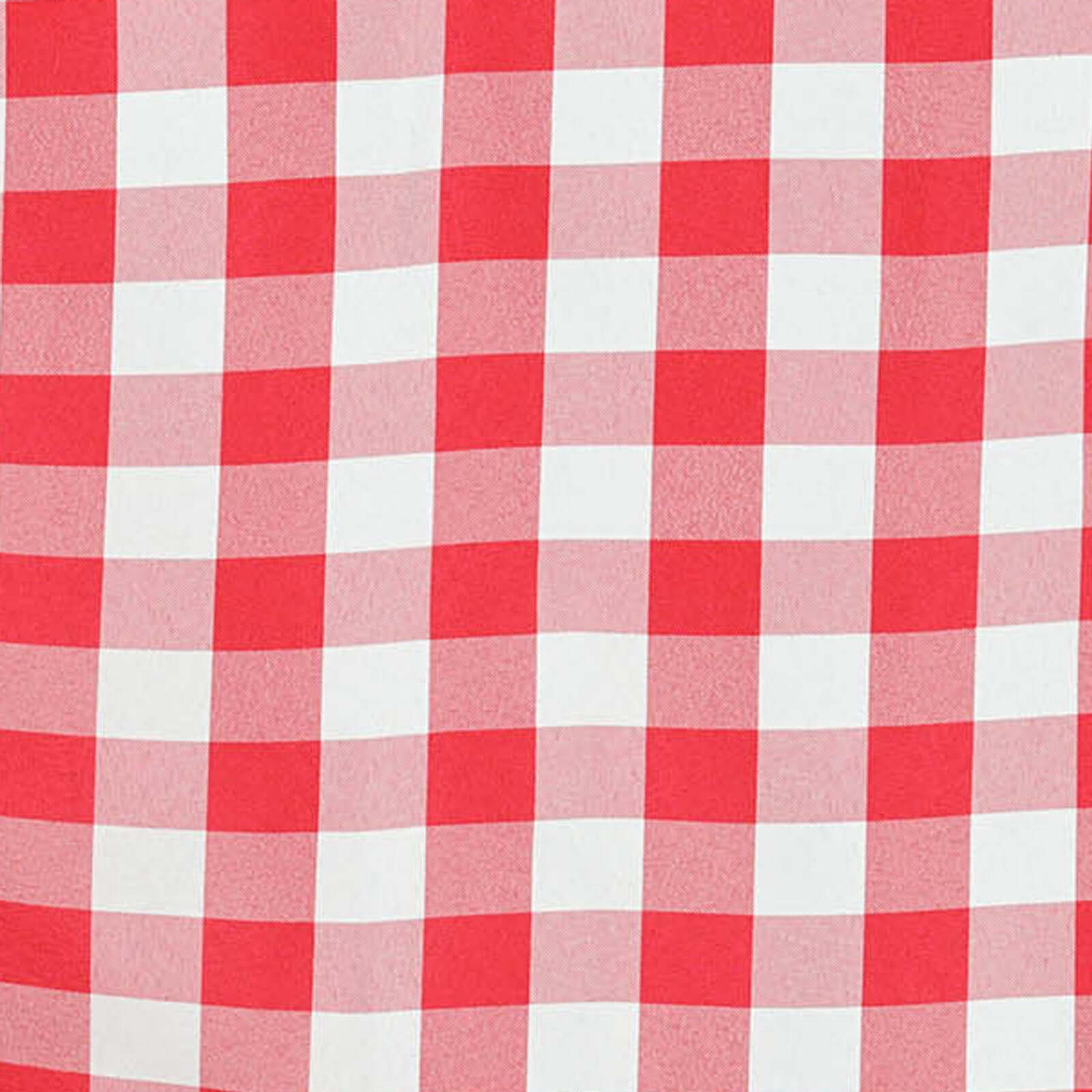 Polyester 70x70 Table Overlay Square Tablecloth White/Red - Checkered Buffalo Plaid Table Topper