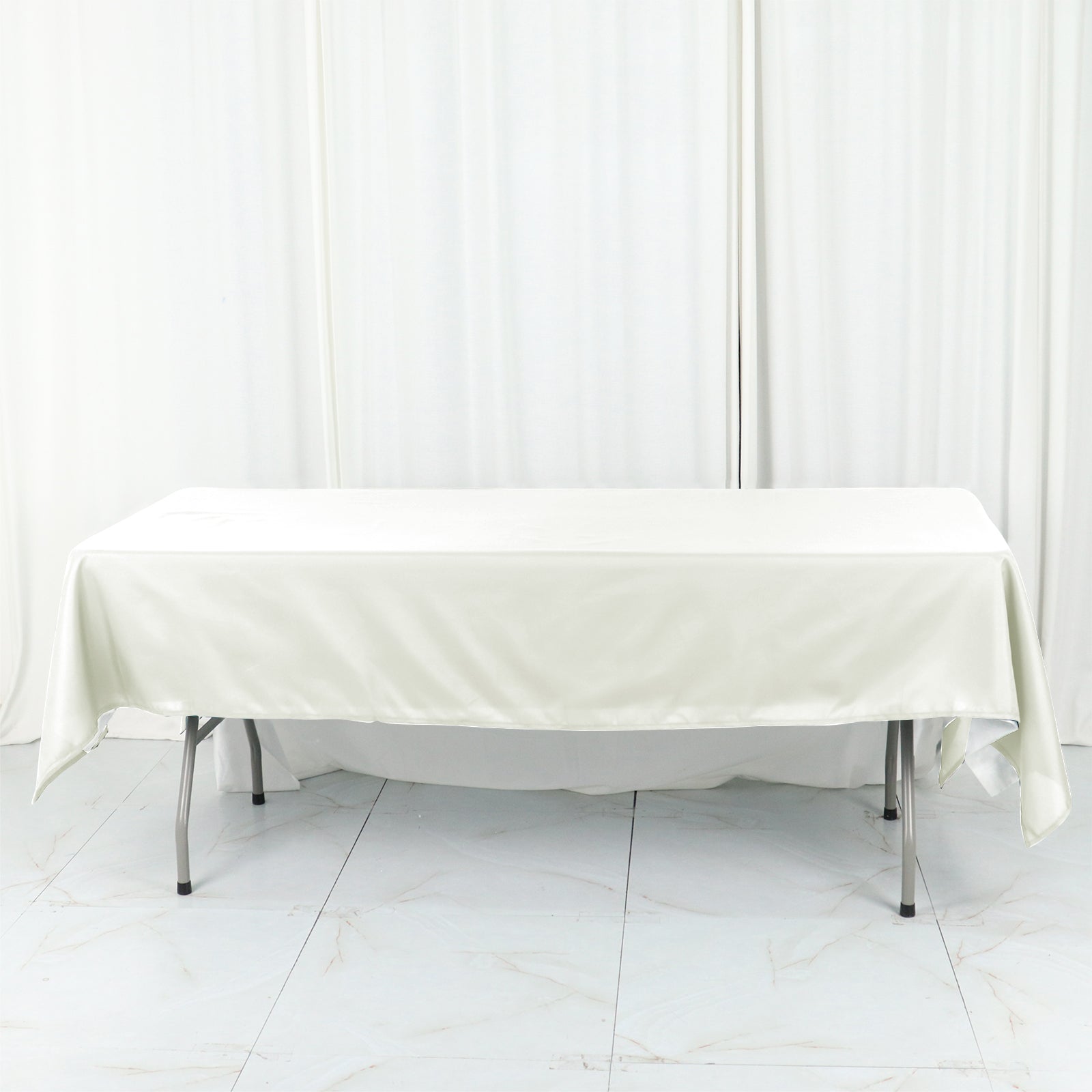 Cotton Blend 60x102 Rectangle Tablecloth Ivory - Wrinkle-Resistant Table Cover