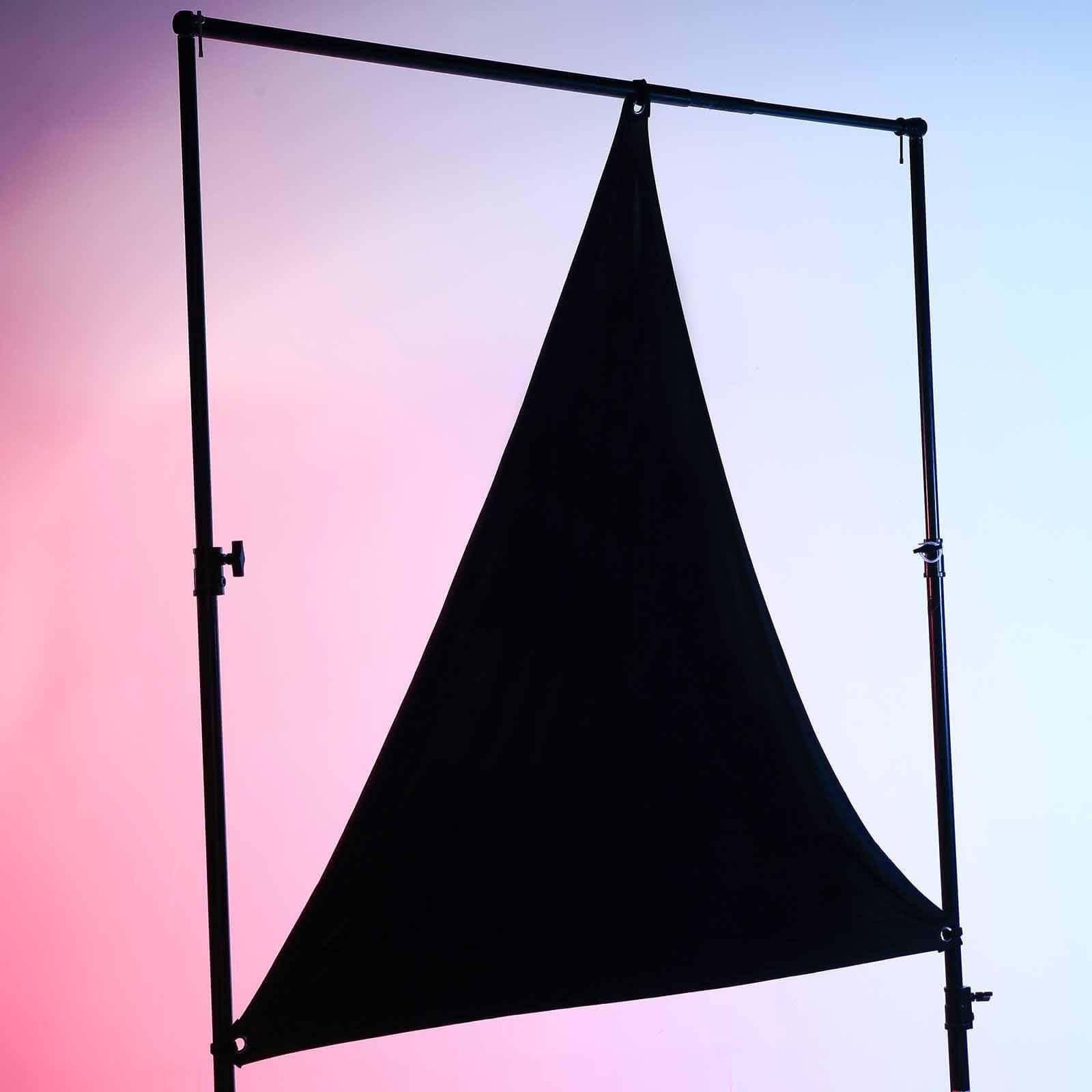 6ft Black Triangle Sun Shade Sail Canopy, Spandex Stage Backdrop