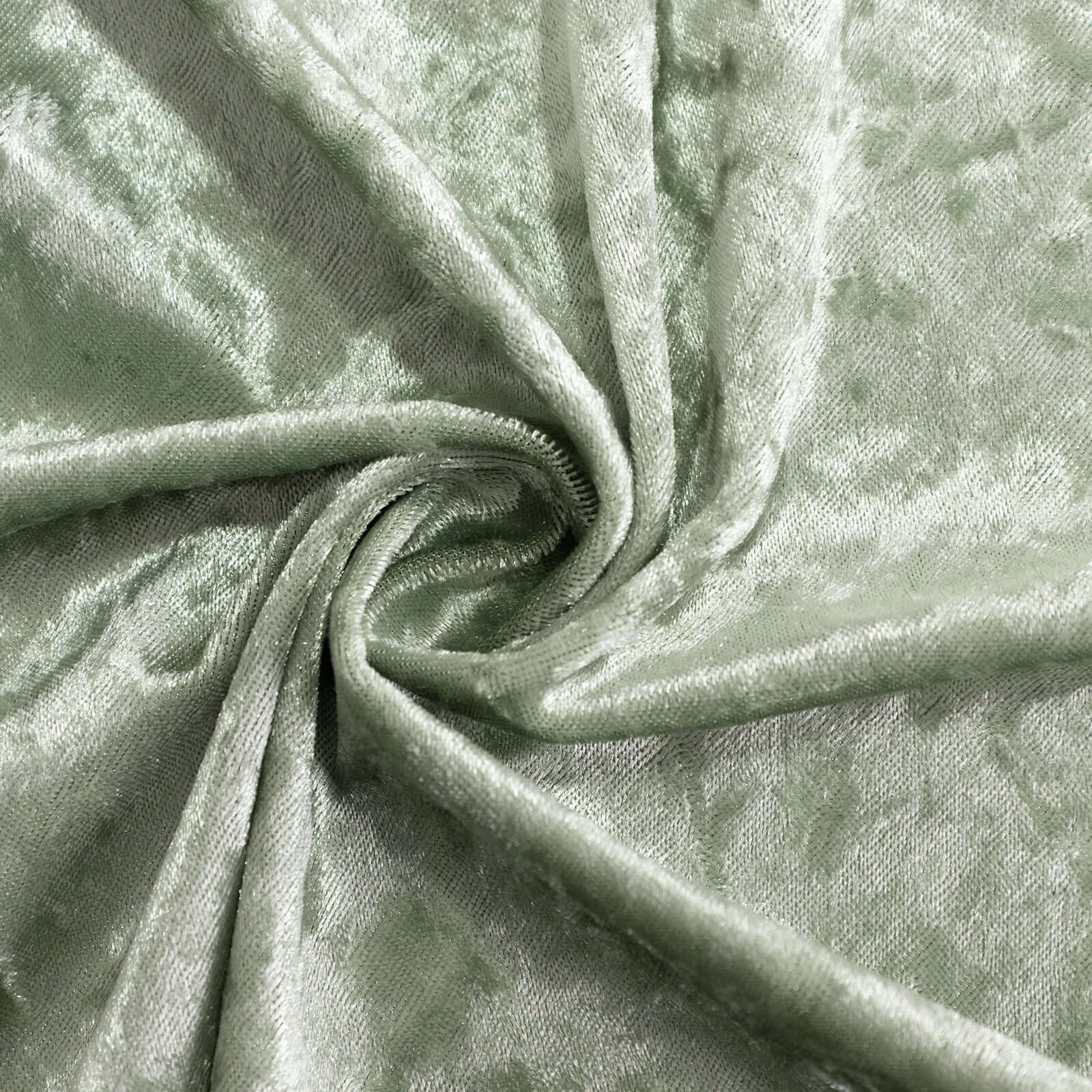 Premium Crushed Velvet 60x102 Rectangle Tablecloth Sage Green - Reusable Soft Table Cover