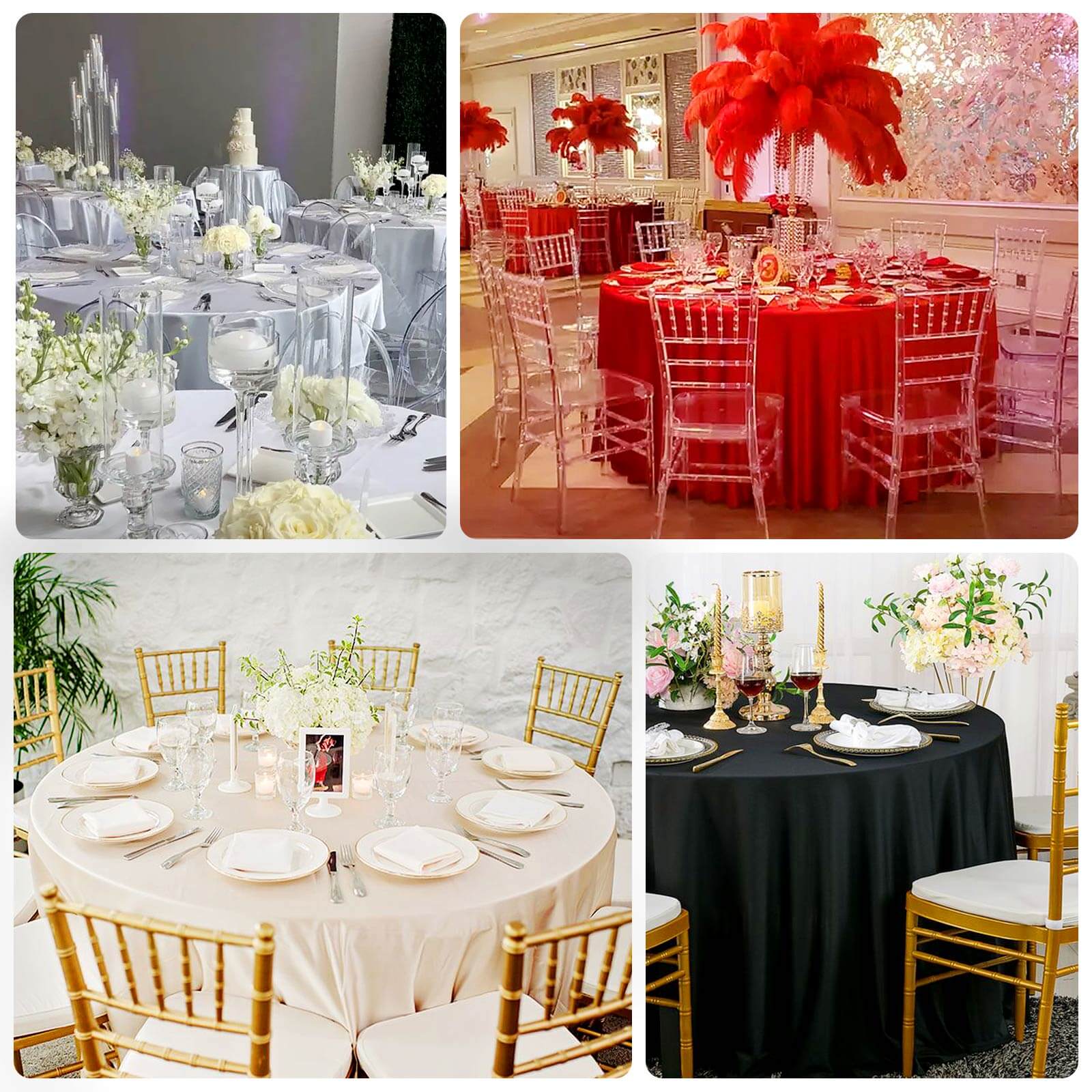 Premium Scuba Round 120 Tablecloth Beige - Wrinkle Free & Stain Resistant Seamless Table Cover