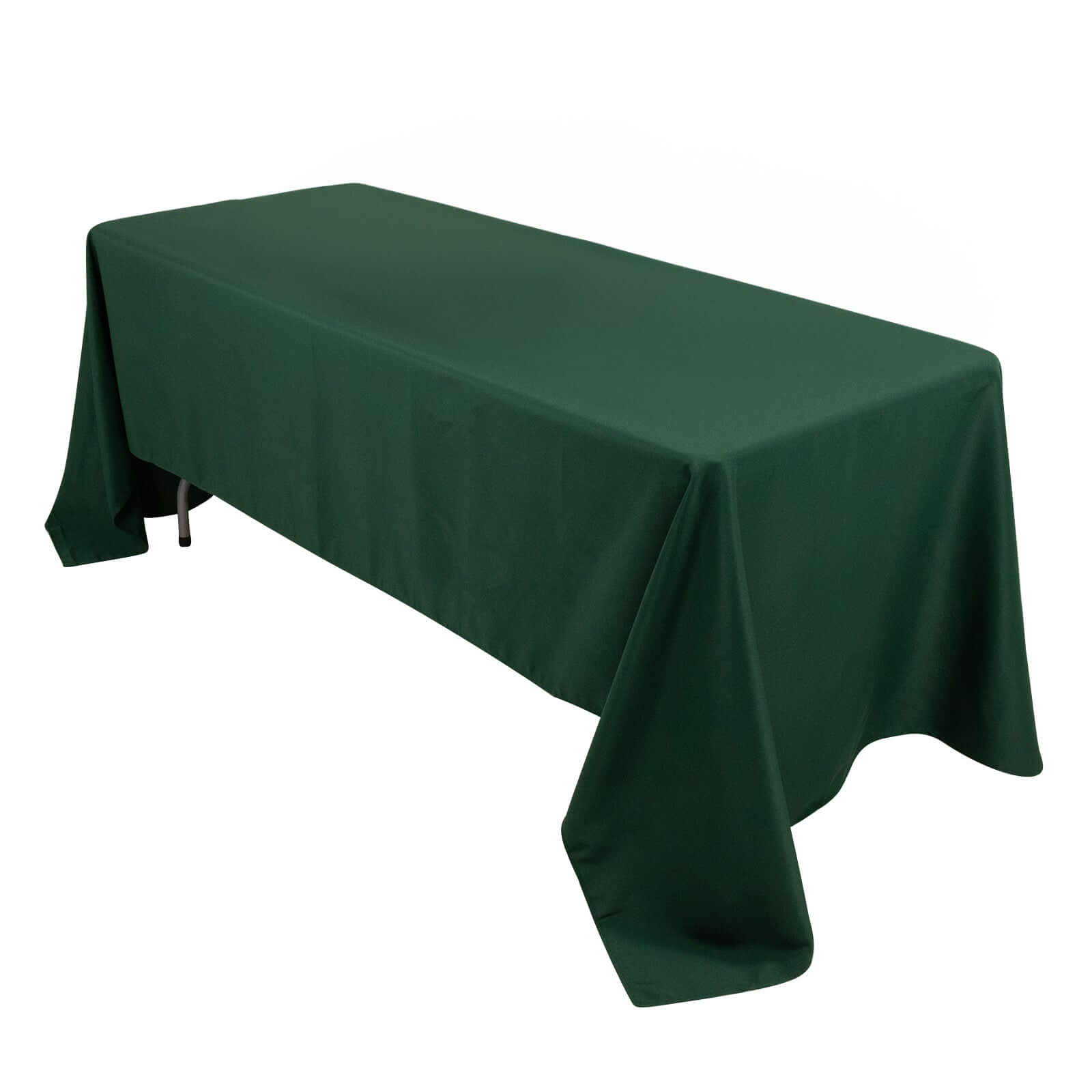 Premium Polyester 60x126 Rectangle Tablecloth Hunter Emerald Green - Stain-Resistant 220GSM Finish Table Cover