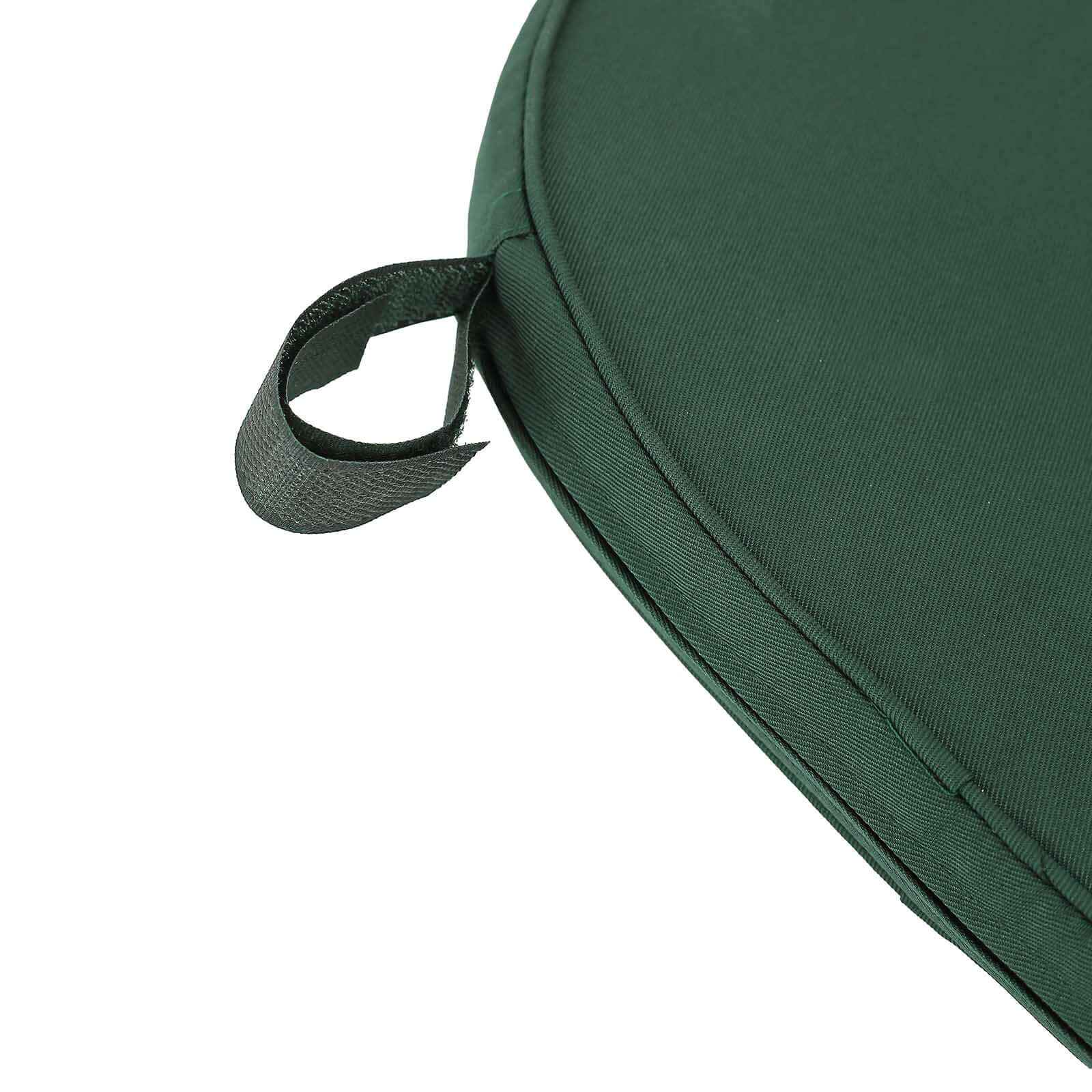 Chiavari Chair Cushion with 1.5 Thick Memory Foam and Ties Hunter Emerald Green - Stylish Removable Cover for Comfort