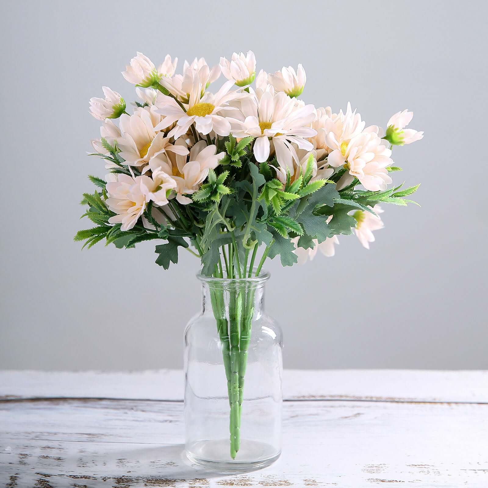 4 Bushes 11 Blush Artificial Silk Daisy Flower Bouquet Branches