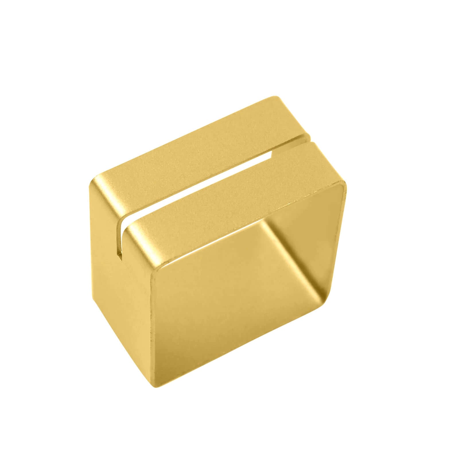 4 Pack Matte Gold Metal Square Napkin Rings with Place Card Holder, Modern Design Multipurpose Napkins Rings