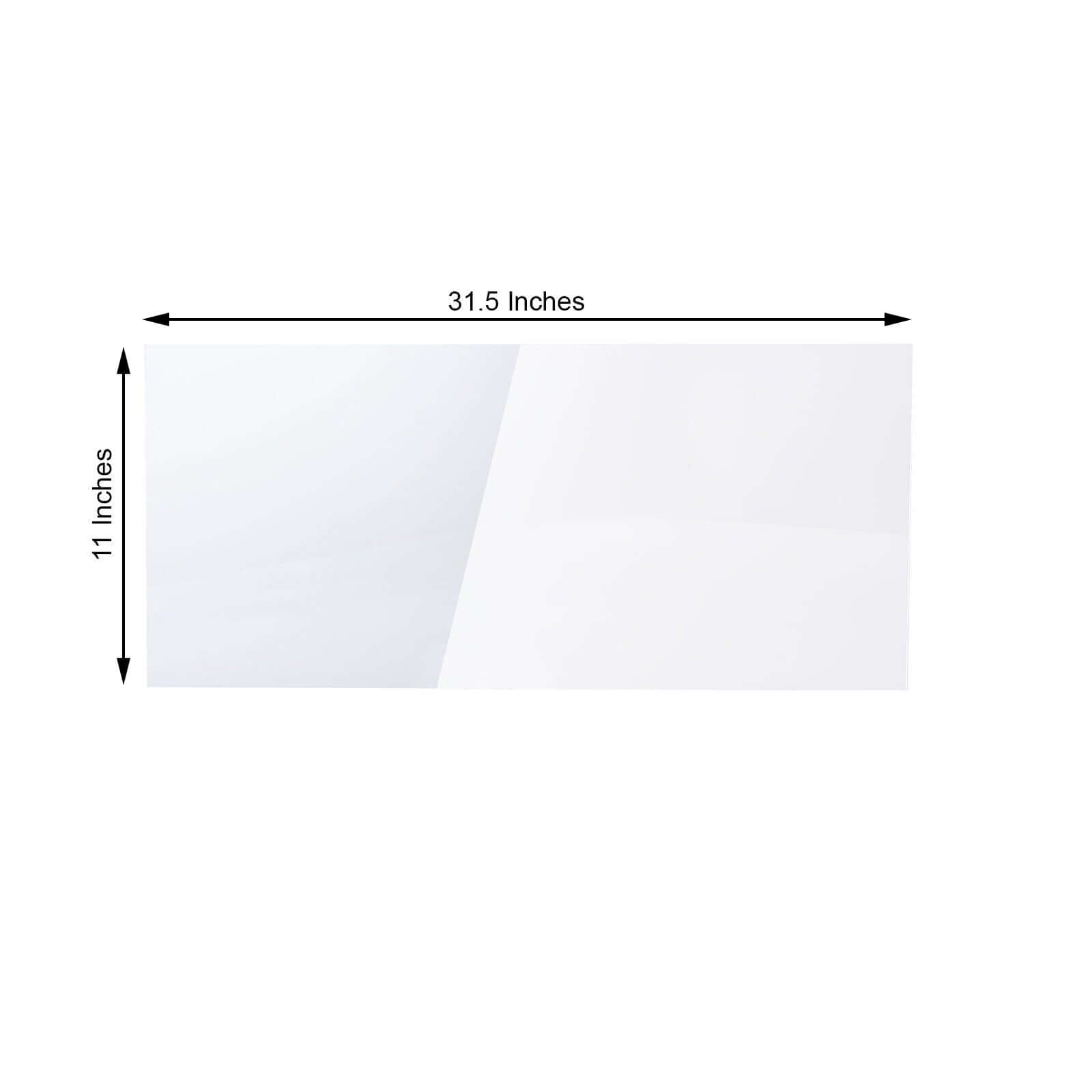 2-Pack Acrylic Plexiglass Sheets Rectangular Side Plates Clear - Protective Film Coating 32x11