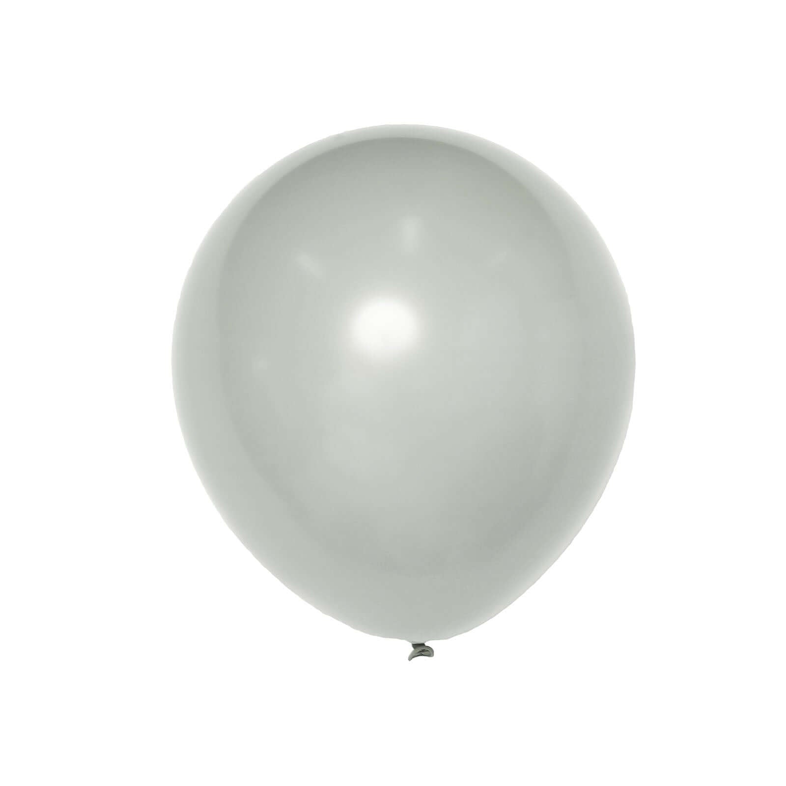 10 Pack 18 Matte Pastel Silver Helium or Air Latex Party Balloons