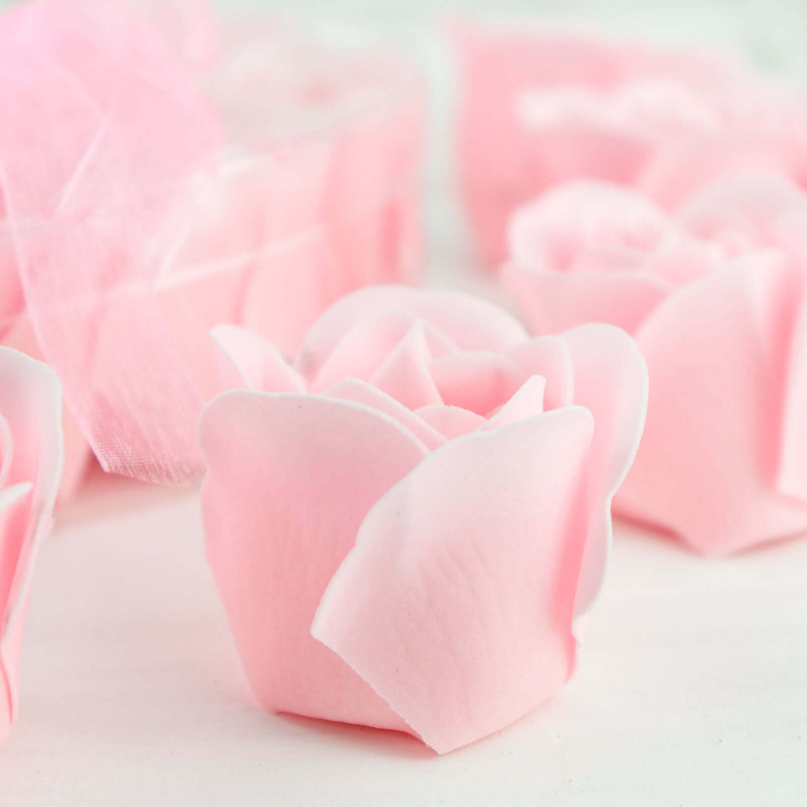 4 Pack 24 PCs Blush Scented Rose Soap Heart Shaped Party Favors With Gift Boxes And Ribbon