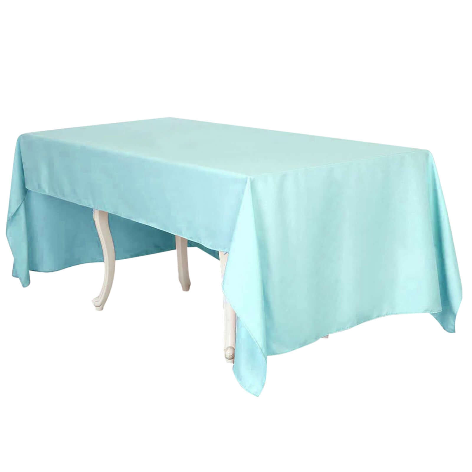 Polyester 60x126 Rectangle Tablecloth Light Blue - Wrinkle-Resistant Table Cover