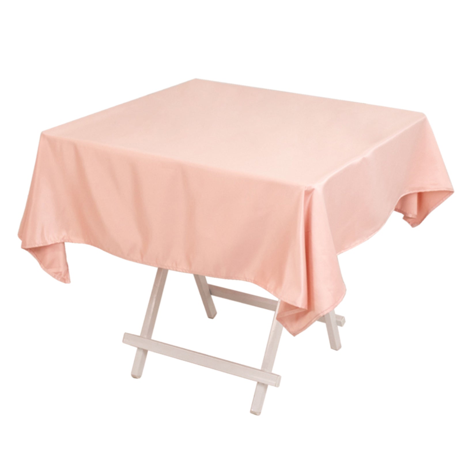 Lamour Satin 54x54 Square Tablecloth Dusty Rose - Durable & Silk-Like Table Cover