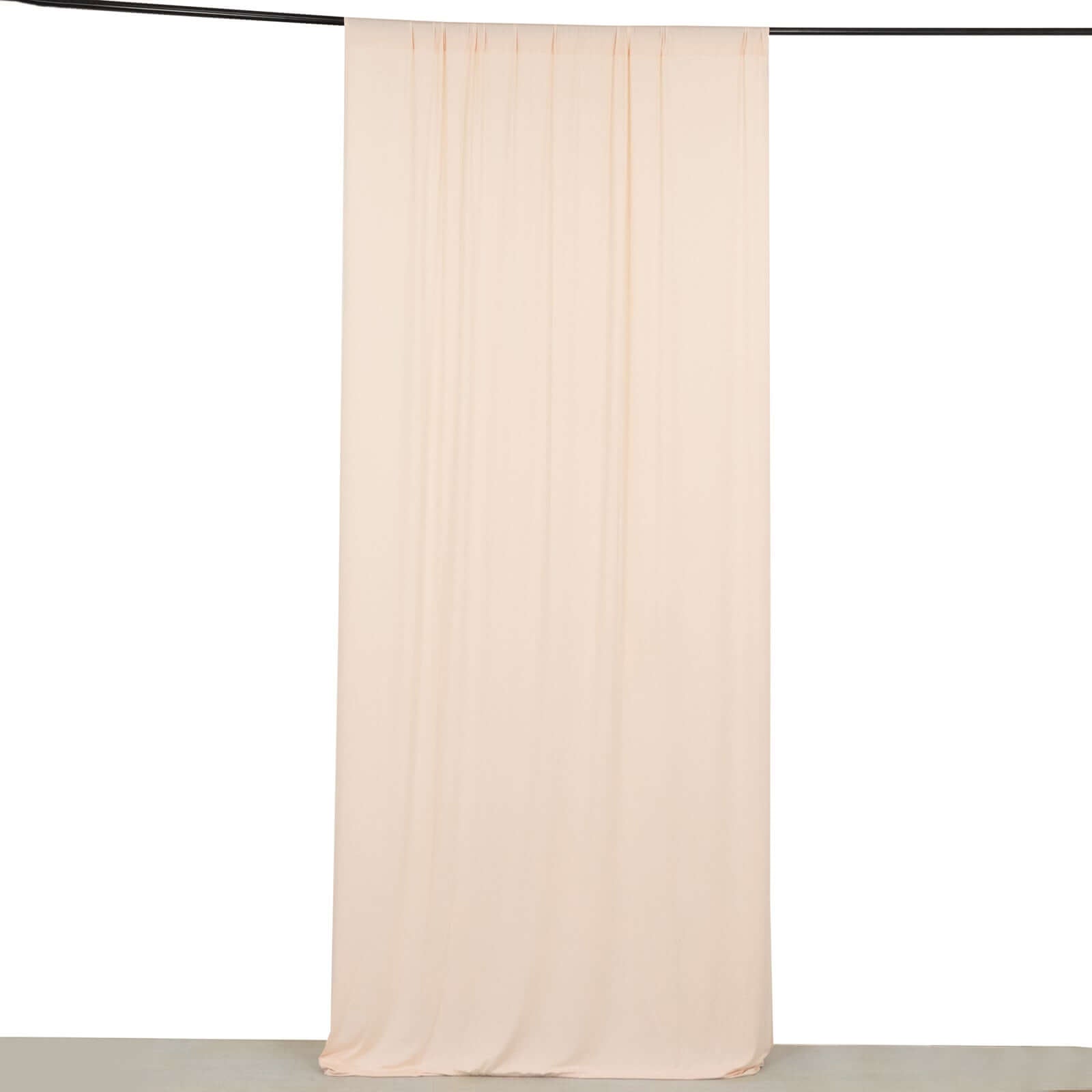 Blush 4-Way Stretch Spandex Event Curtain Drapes, Wrinkle Free Backdrop Event Panel with Rod Pockets - 5ftx10ft