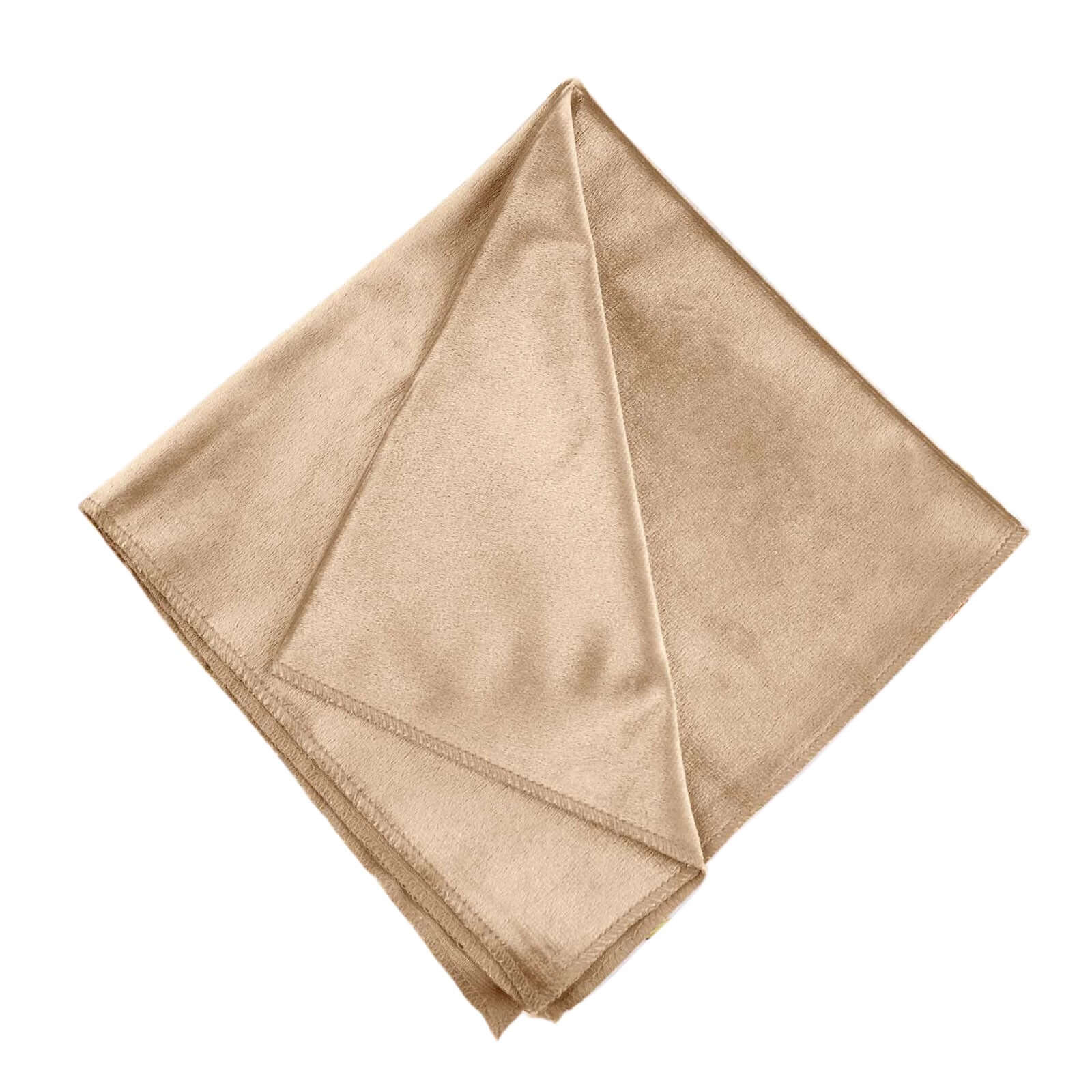 5 Pack Premium Velvet 20x20 Napkins Champagne - Soft Sheen Finish Cloth Napkins