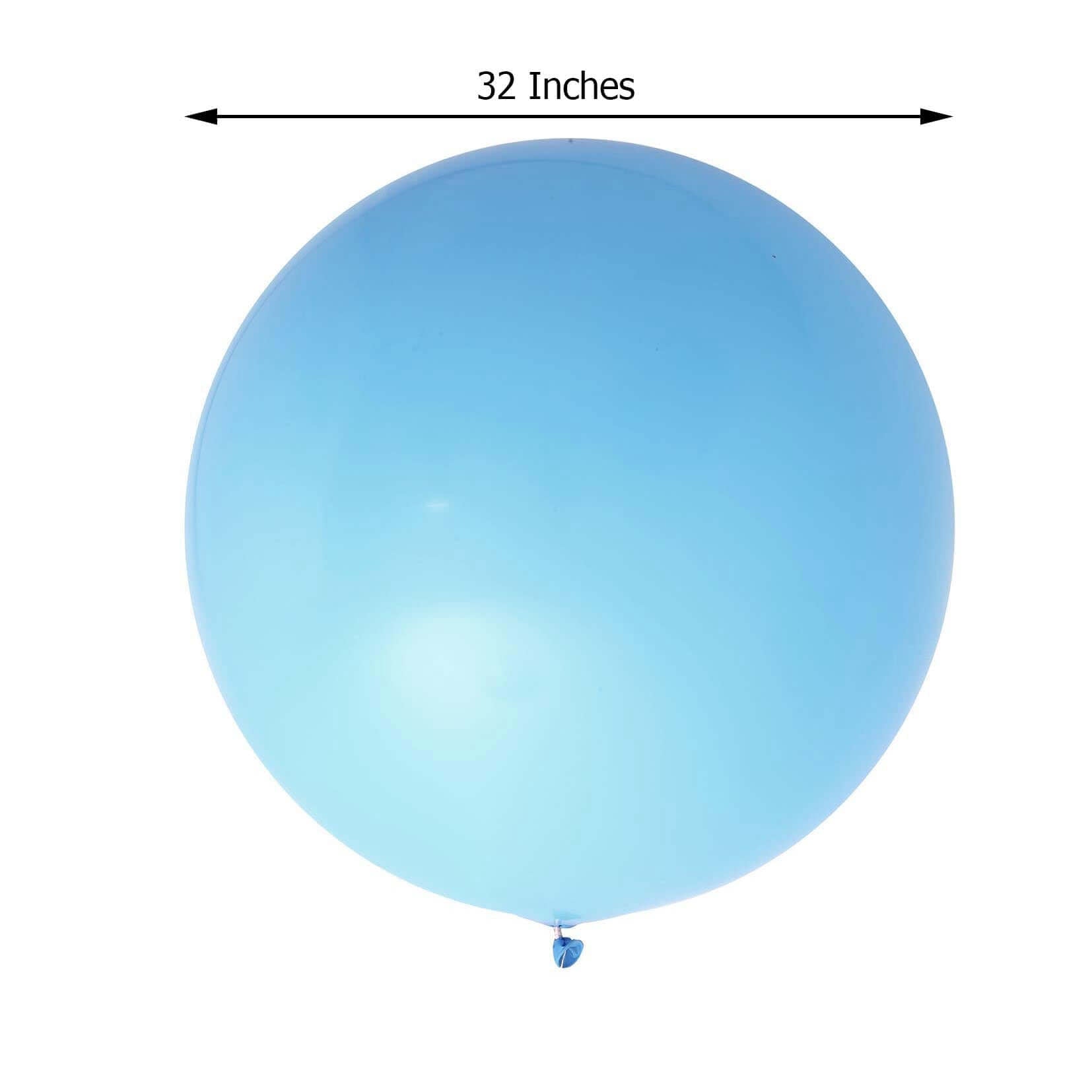 2 Pack 32 Large Matte Pastel Light Blue Helium Air Premium Latex Balloons