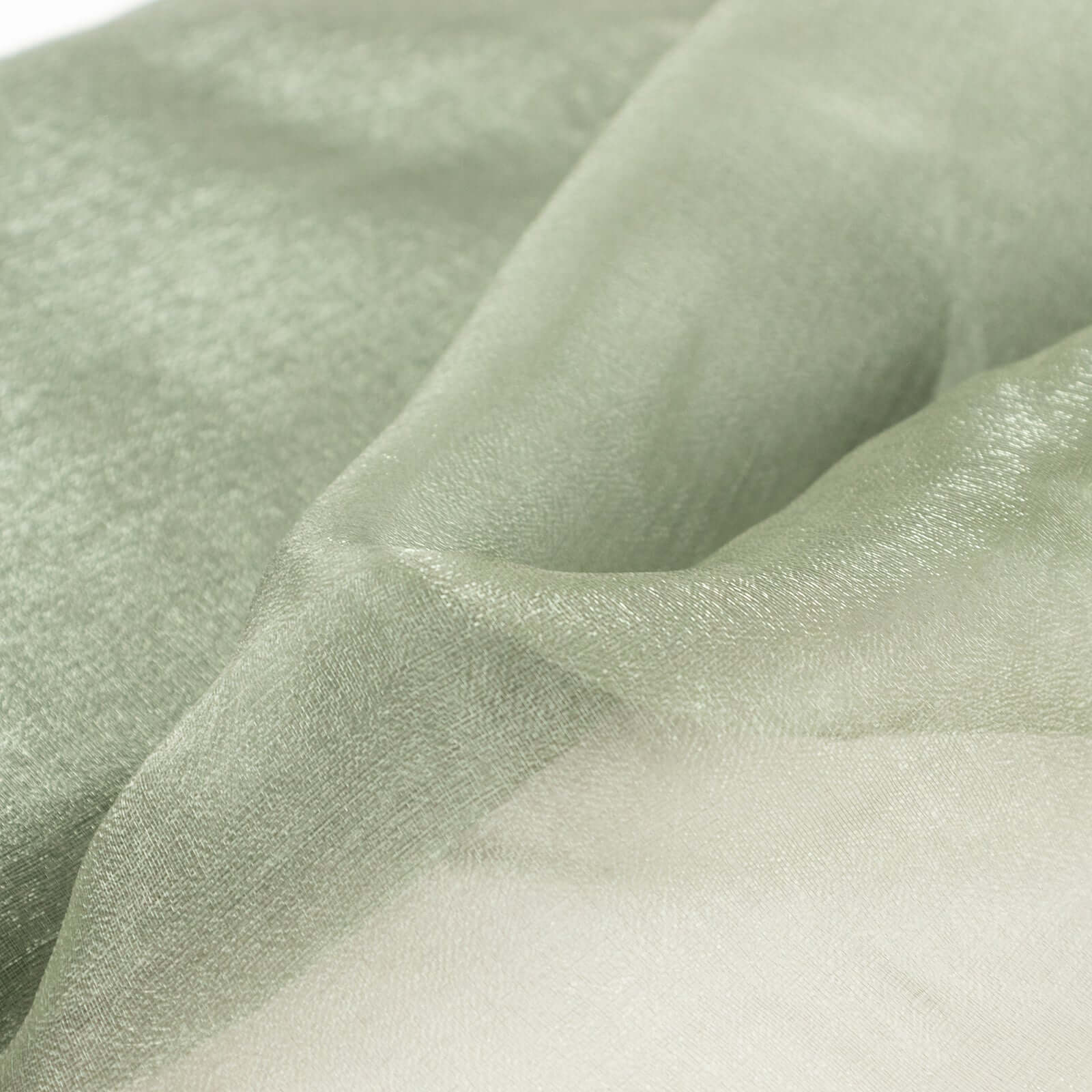 54x10yd Dusty Sage Green Solid Sheer Chiffon Fabric Bolt, DIY Voile Drapery Fabric