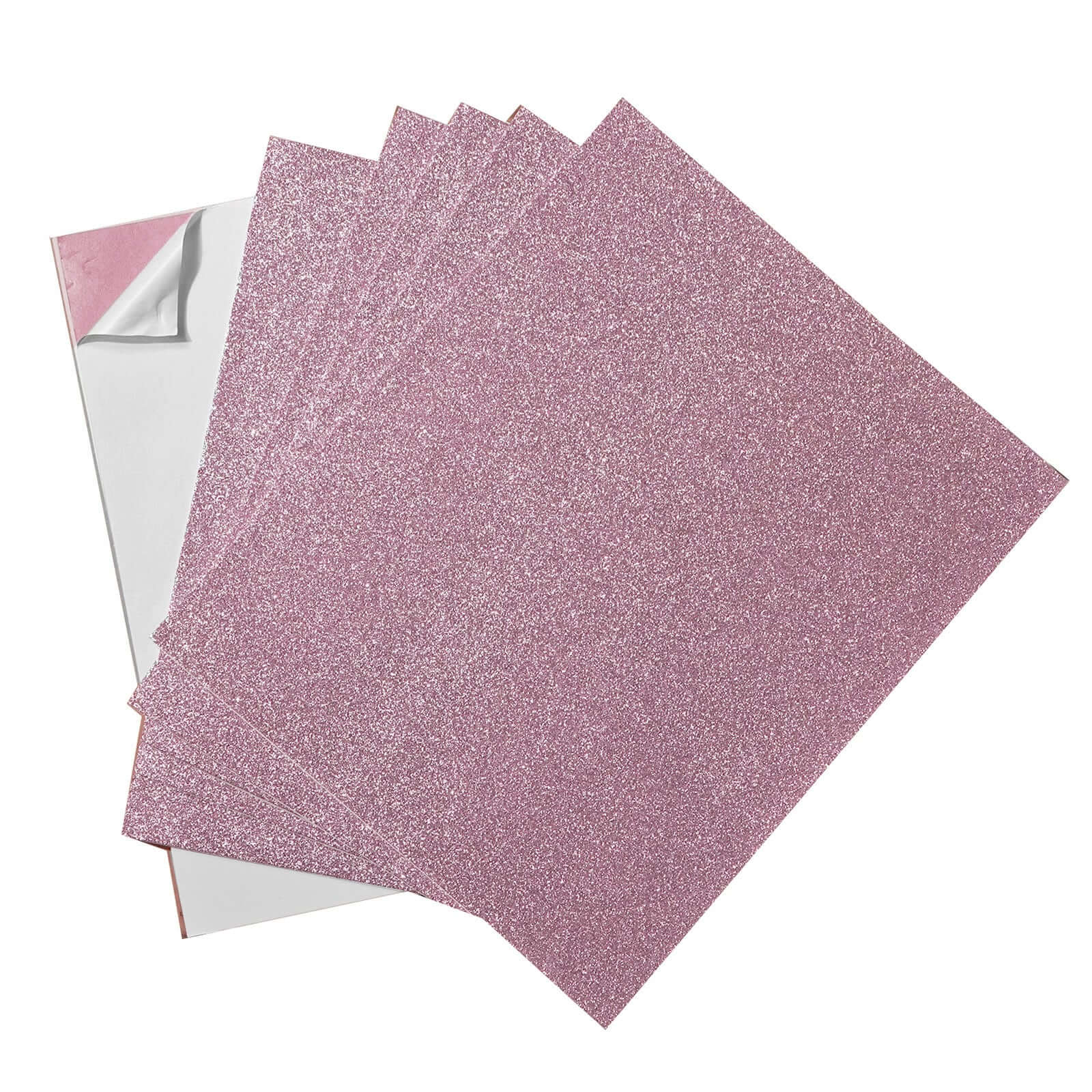 10 Pack Pink Self-Adhesive Glitter DIY Craft Foam Sheets - 12x10