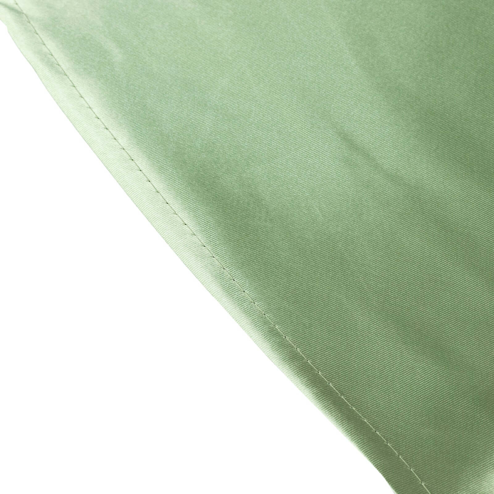 Satin 132 Round Tablecloth Sage Green - Stylish Seamless Table Cover