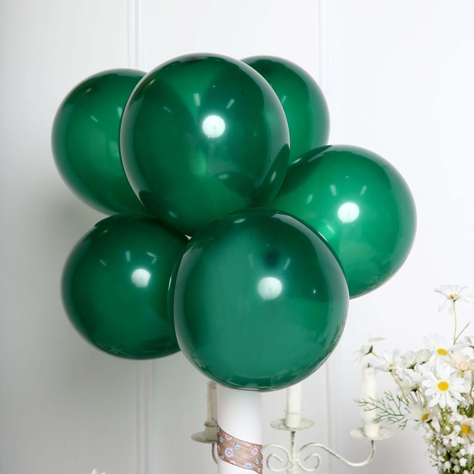 25 Pack 10 Matte Pastel Emerald Helium or Air Latex Party Balloons