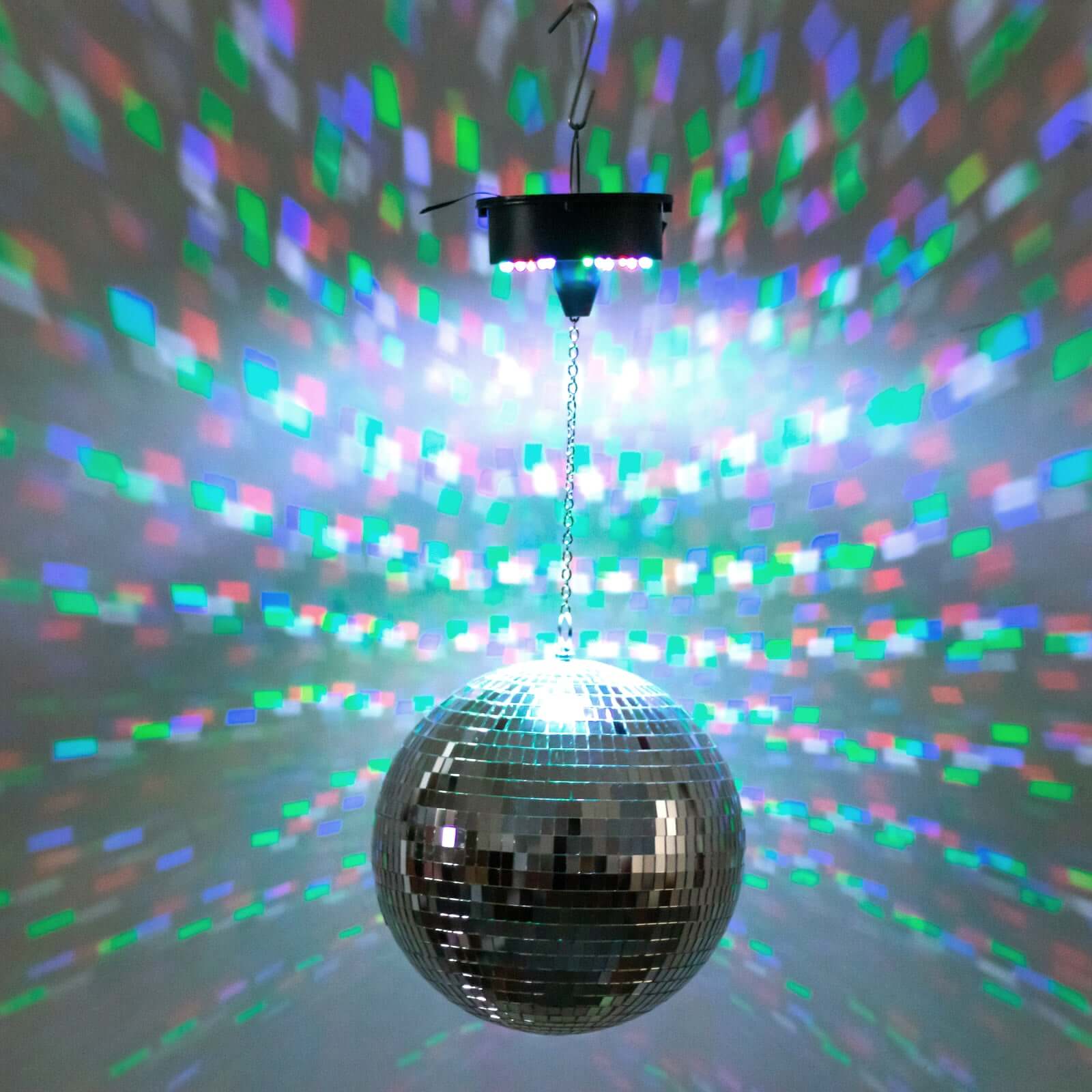 18 LED Light Rotating Heavy Duty Motor For Hanging Mirror Disco Ball, 5 RPM Battery Operated Motor With 8 Hanging Chain