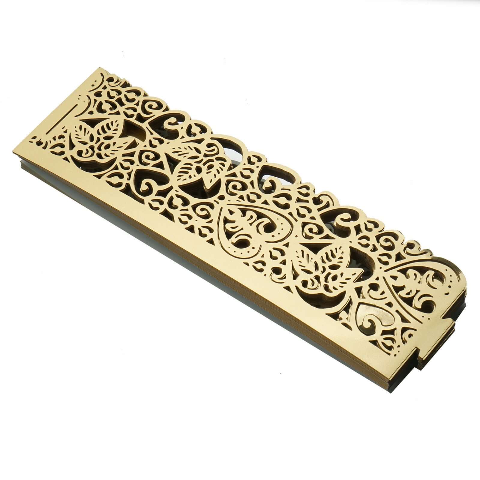 20-Pack Paper Candle Holder Wraps Floral Lace Design Gold Foil - Votive Tealight Decorative Wraps