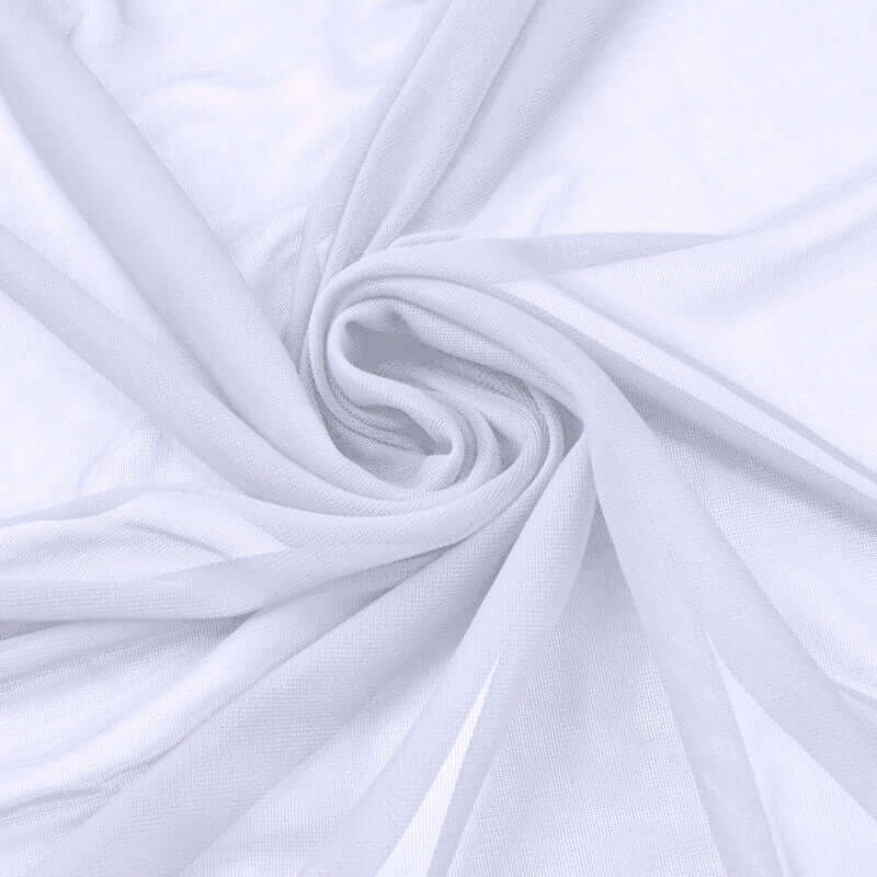 54x10yd White Solid Sheer Chiffon Fabric Bolt, DIY Voile Drapery Fabric