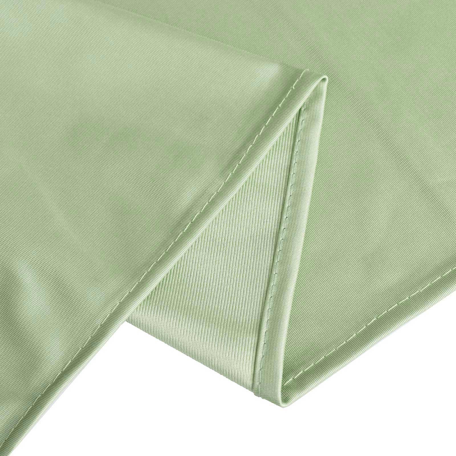 Premium Scuba Round 132 Tablecloth Sage Green - Wrinkle Free & Stain Resistant Seamless Table Cover